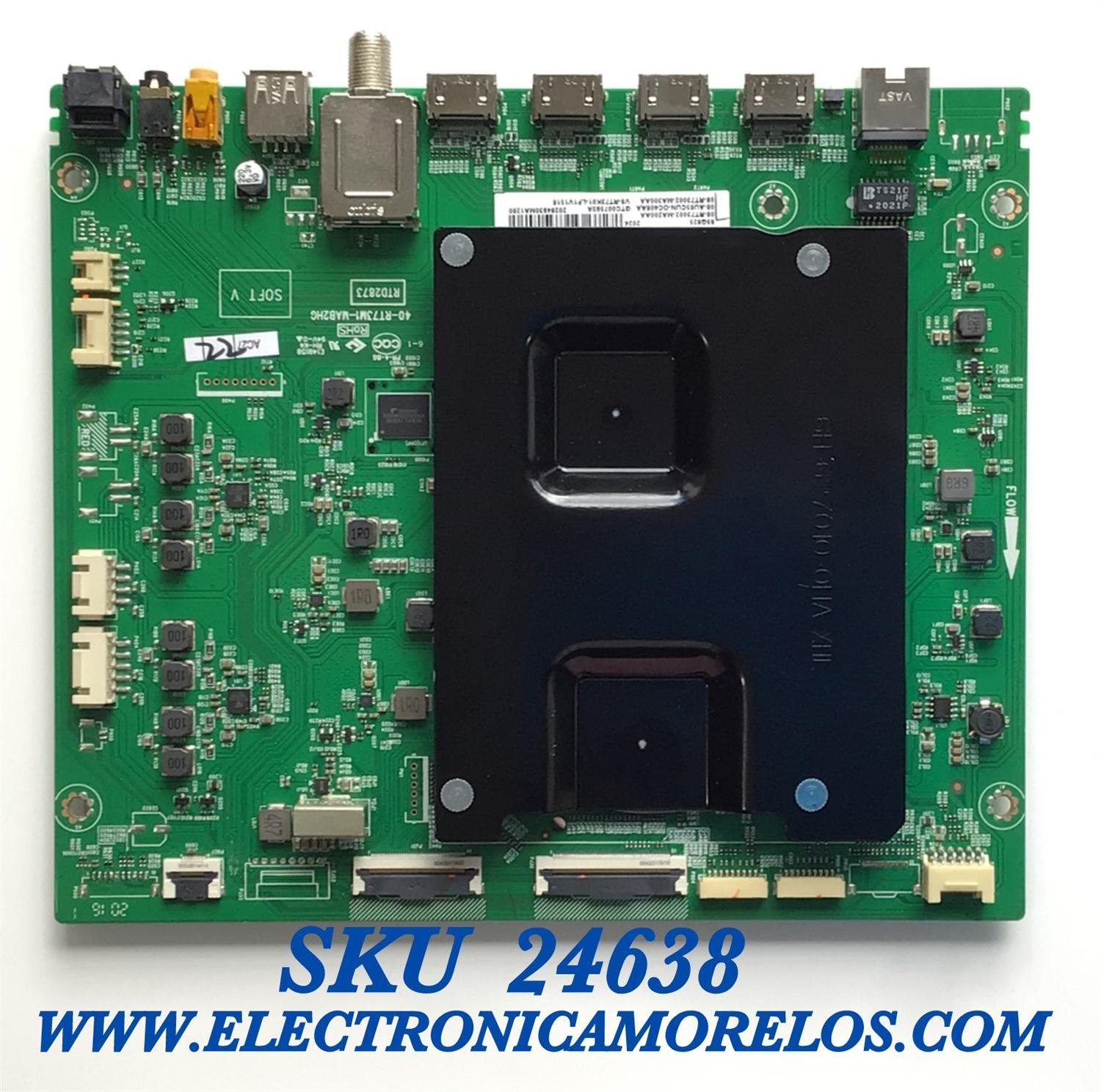 MAIN PARA SMART TV TCL 4K QLED DOLBY VISION HDR ROKU RESOLUCION (3840 X 2160) / NUMERO DE PARTE 08-AU65CUN-OC406AA / 40-RT73M1-MAB2HG / 08-RT73002-MA200AA / 08-RT73002-MA300AA / GTC007593A / V8-RT73K01-LF1V1516 / 20284930MA1280 / MODELO 65Q825
