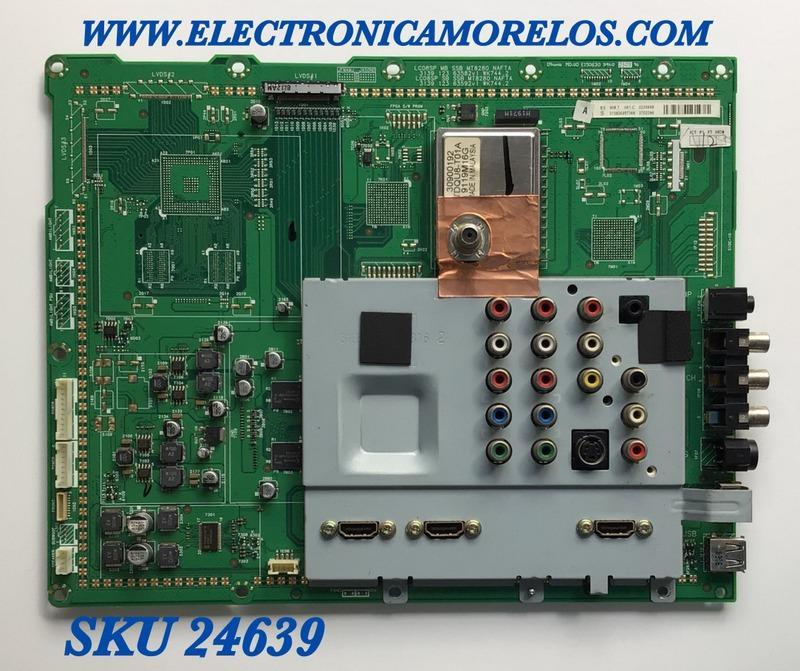 MAIN PARA TV PHILIPS / NUMERO DE PARTE 313926857368 / 313912363582V1 WK744.2 / 313912363592V1 WK744.2 / LC08SP MB SSB MT8280  / LC08SP SB SSB MT8280  / MODELO 32PFL5403D/F7