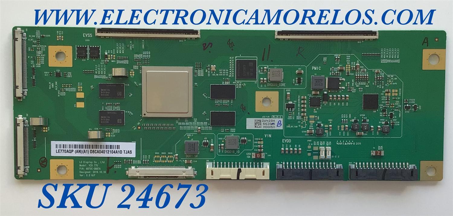 T-CON PARA TV SONY / NUMERO DE PARTE 6871L-6630A / 6870C-0887A / 6630A / LE770AQP (AN)(A1) / PANEL LE770AQP (AN)(A1) / MODELO XBR-77A9G / XBR77A9G