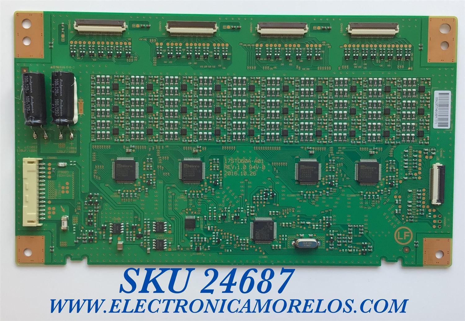 LED DRIVER PARA TV SONY / NUMERO DE PARTE 17STO60A- A01 / 886205TH / PANEL T750QVF03.1 / MODELO XBR-75X900E / XBR75X900E