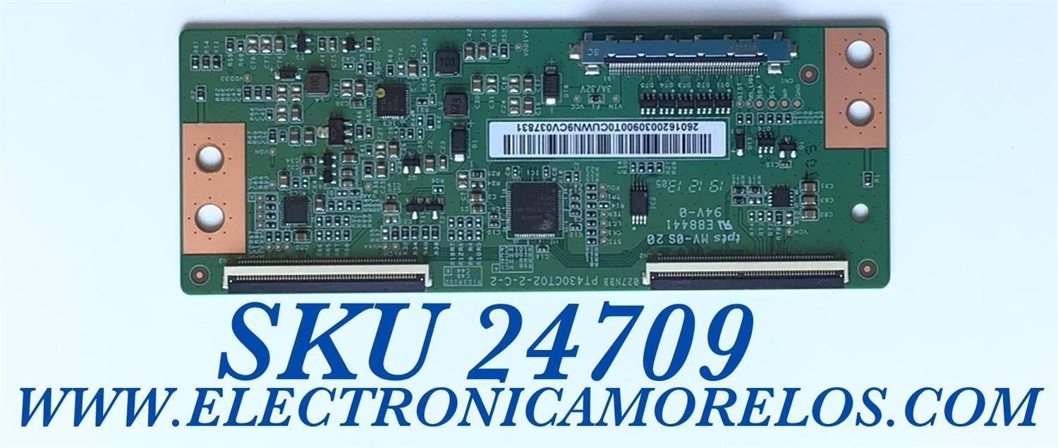 T-CON PARA TV LG SMART TV / NUMERO DE PARTE 2601620030900T / PT430CT02-2-C-2 / E88441 / 027NBB / PANEL NC430DUE-VHHX1 / MODELO 43LM5700PUA / 43LM5700PUA.BUSSLJM
