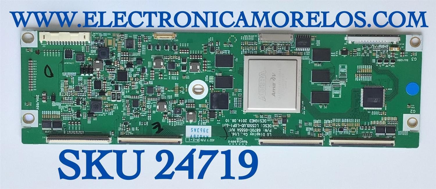 T-CON PARA TV LG NUMERO DE PARTE 6871L-3963A / 6870C-0555A/ 3963A / AA626V / PANEL LC550LUD (LG) (P1) / MODELO / 55EC9300-UA.AUSWLJR / 55EC9300-UA / 55EC9300
