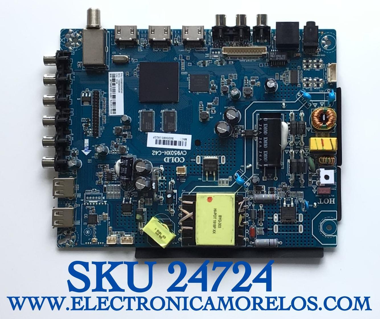 MAIN FUENTE PARA TV POLAROID SMART RESOLUCION (1920 x 1080) NUMERO DE PARTE 100095000028 / CV950XH-C42 / 0D56831922F / 100095000040NK / PANEL LSC400HN02-8 SDC / MODELO / PTV4017ILED