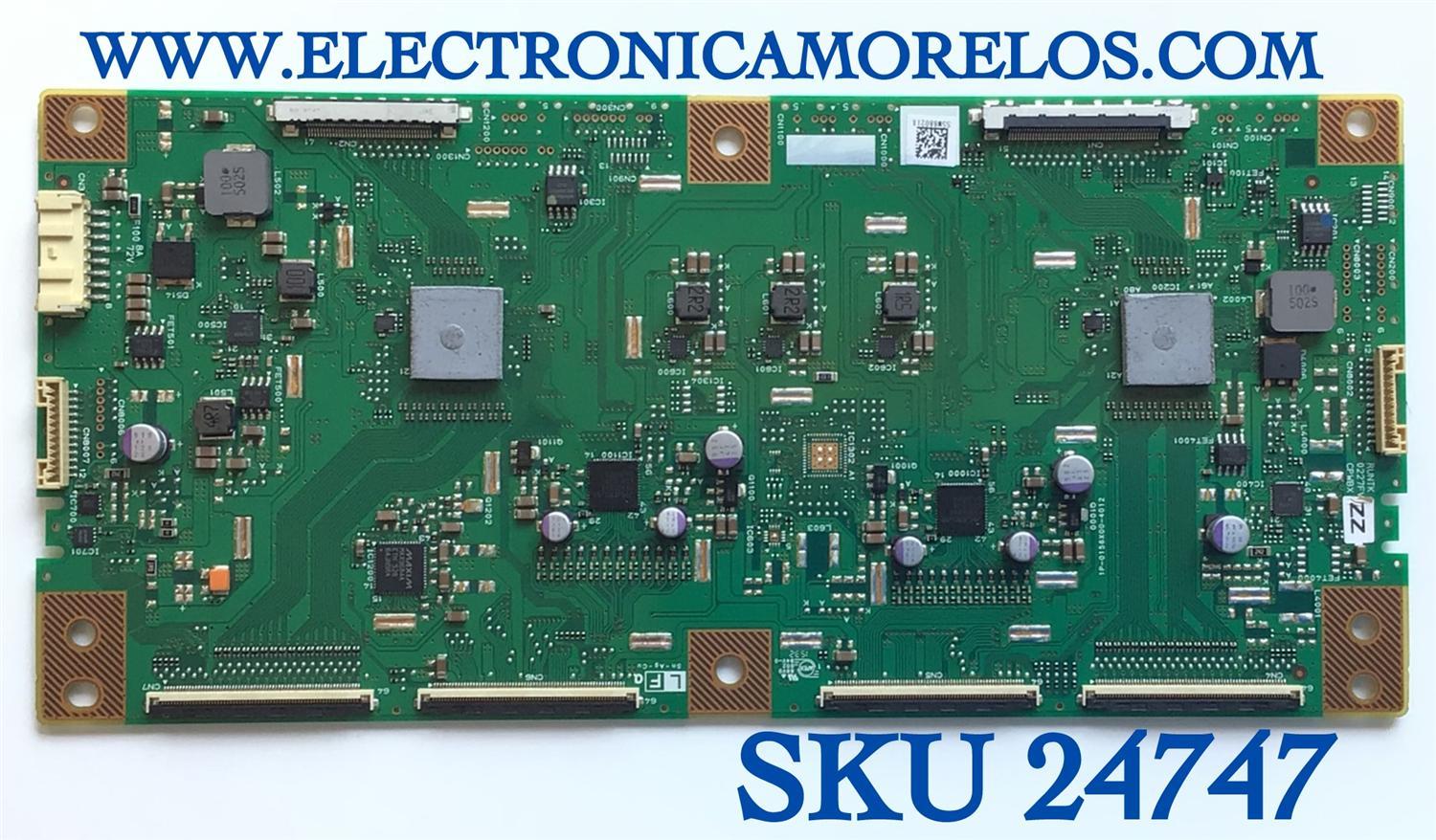 T-CON PARA TV SHARP / NUMERO DE PARTE RUNTK0227FVZZ / CPWBXZZ / S5M88021X / PANEL JE805R3LW00A / MODELO LC-80UE30U
