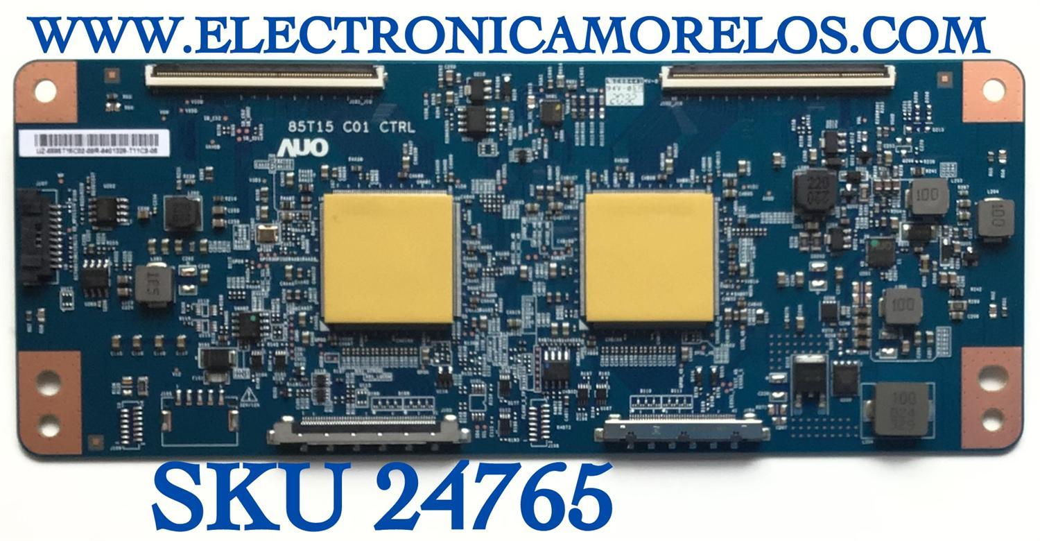 T-CON PARA TV VIZIO / NUMERO DE PARTE 55.85T15.C02 / 85T15 C01 CTRL / 5585T15C02 / UZ-5585T15C02-09R-8401328-T11C9-06 / PANEL T850QVF06.0 / MODELO P85QX-H1 LTYAZUKW / P85QX-H1