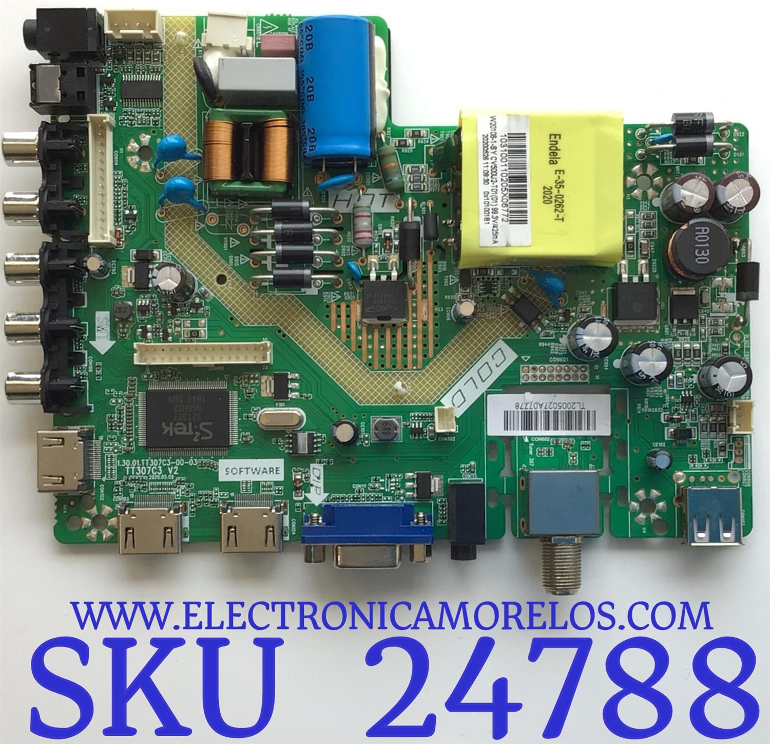 MAIN FUENTE (COMBO) PARA TV WESTINGHOUSE HD / NUMERO DE PARTE W20108-1-SY / TT307C3 / TT307C3 V2 / 1.30.01.TT307C3-00-03 / CV500U2-T01(01) / 20200526 / TL2005027A / PANEL T500-TAF-DLED / DISPLAY CV500U2-T01 REV:01 / MODELO WD50FB1200