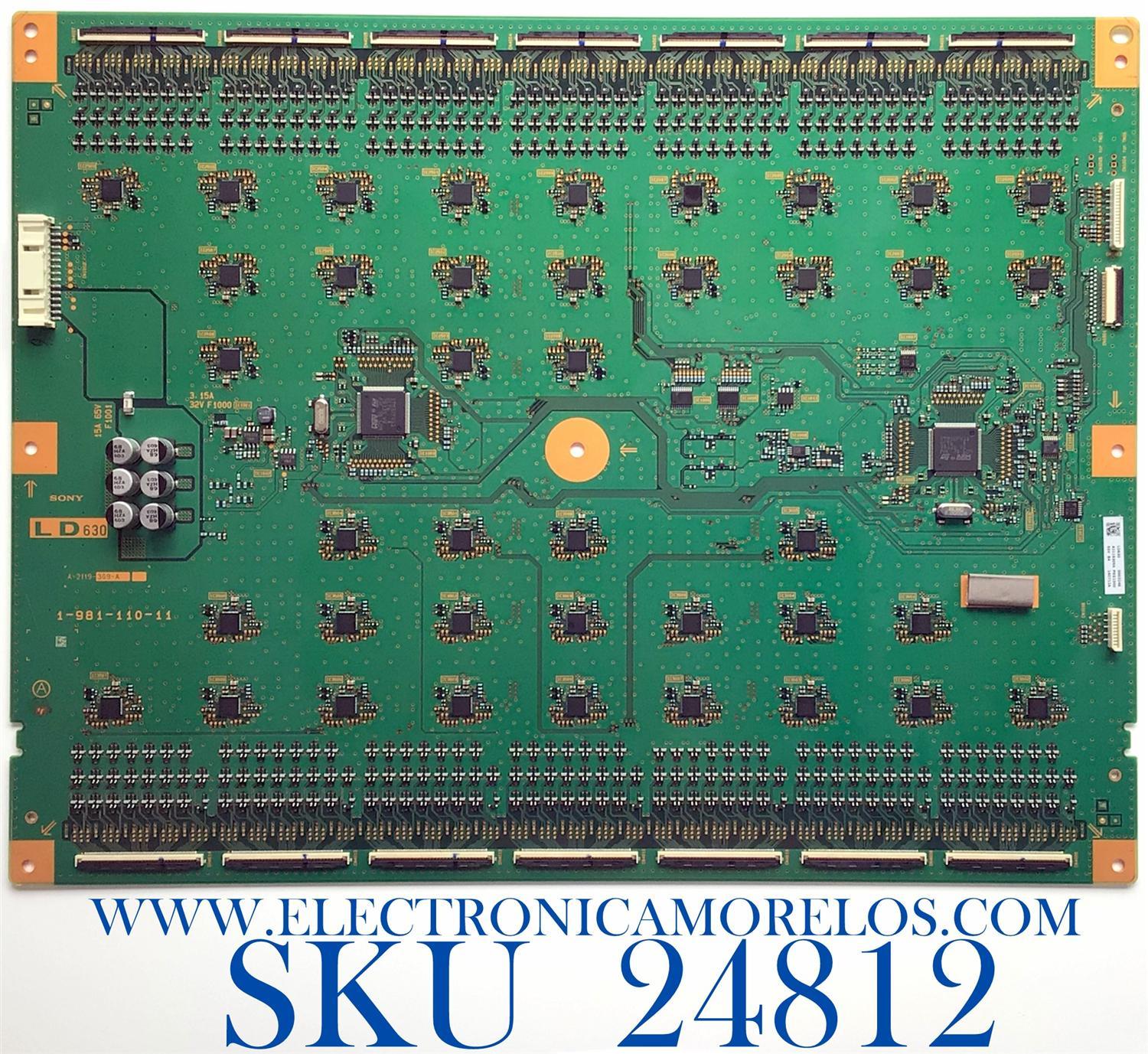 LED DRIVER PARA TV SONY NUMERO DE PARTE A2119309A / 1-981-110-11 / A-2119-309-A / PANEL  YD6S650DNN01 / MODELO XBR-65Z9D