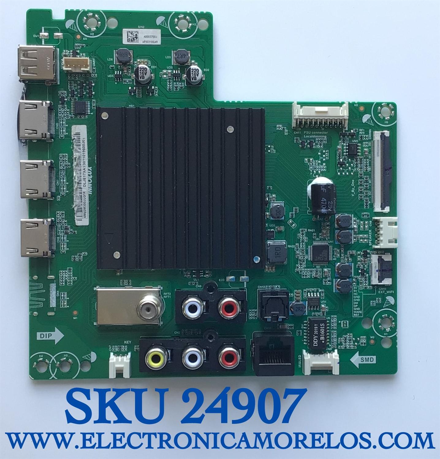MAIN PARA TV VIZIO / NUMERO DE PARTE 6M03M0003U00R / TD.MT5691.U761 / 2605K20A0 / A0003700J / AP30310G49 / 2C641FE07DFD / PANEL V650DJ4-D03 REV.C1 / MODELOS V655-H4 / V655-H19 / V655-H9 / V655-H4 LBPFZZKW / V655-H9 LINIZCKW / V655-H19 LINIZCNW