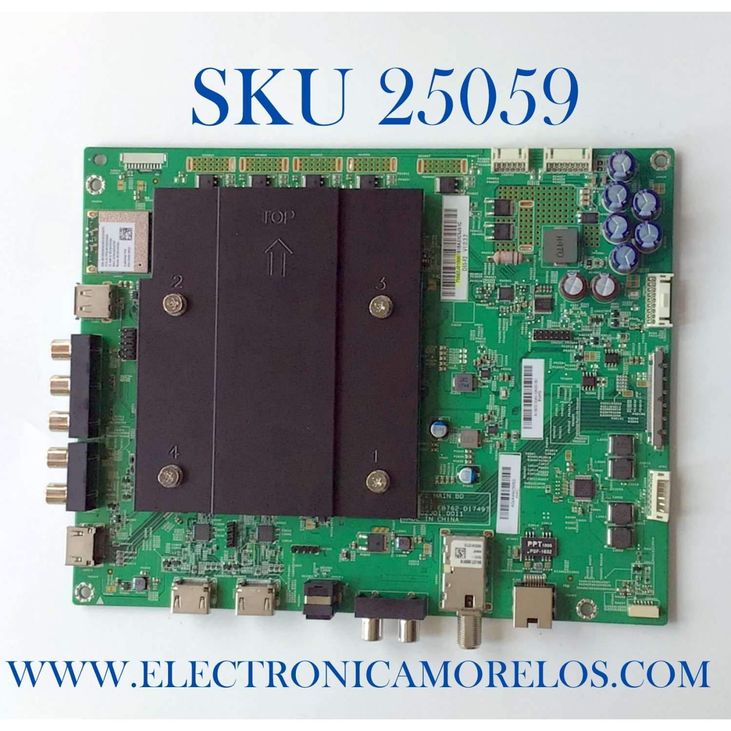 MAIN PARA TV VIZIO NUMERO DE PARTE 75502J010007 / TED.SX7.EB762 D17497 / 748.02J01.0011 / A06A446782B3 / A18021042-0A00181 / 75502J010007818A31C5JS1C / MODELO D55-F2 LWZ2WXKU