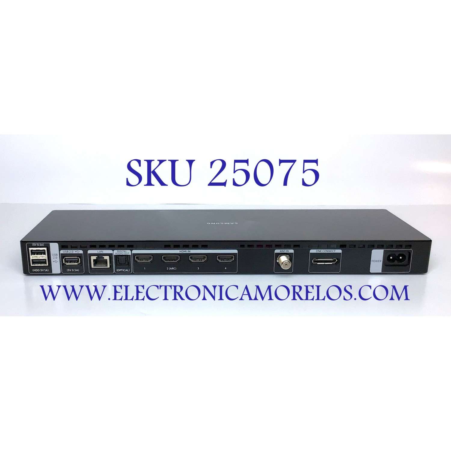 ONE CONNECT MODEL: SOC1000MA PARA TV SAMSUNG ((USADO)) NUMERO DE PARTE BN96-44627A / SOC1000MA / BN9644627A / SUSTITUTO EQUIVALENTE BN91-18949K / BN94-12490C / MX10BN9644627AA657J9E0795 / MODELOS QN75Q7FAMFXZA / QN75Q7FAMFXZA AA01 