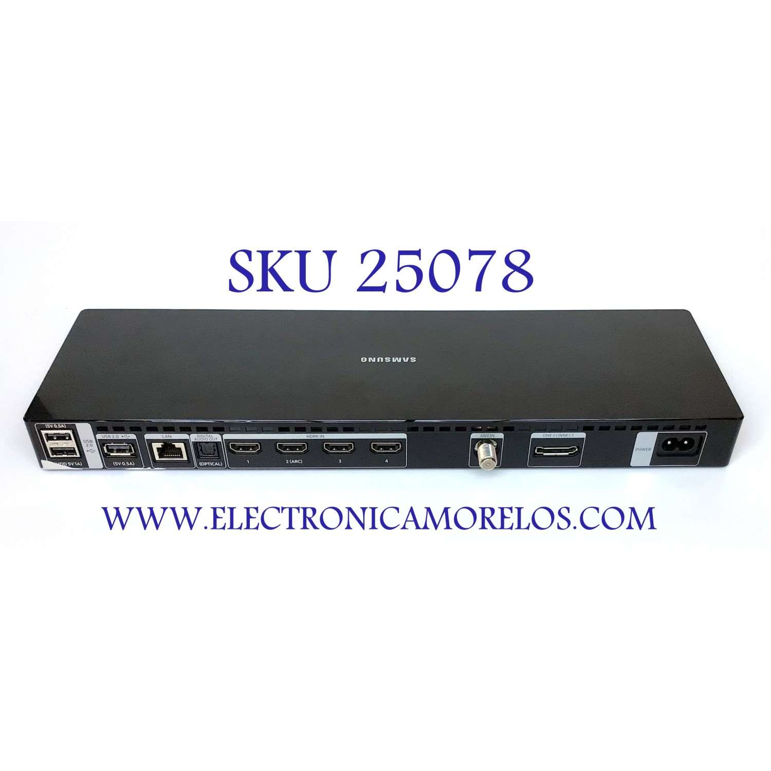 ONE CONNECT MODEL: SOC1000MA PARA TV SAMSUNG ((USADO)) NUMERO DE PARTE BN91-18954K / SOC1000MA / BN9118954K / MX10BN9118954KA663J290380 / MODELOS QN55Q7FAMFXZA FA02 / QN55Q7FDMFXZA FA02 / QN55Q7FAMFXZA / QN55Q7FDMFXZA