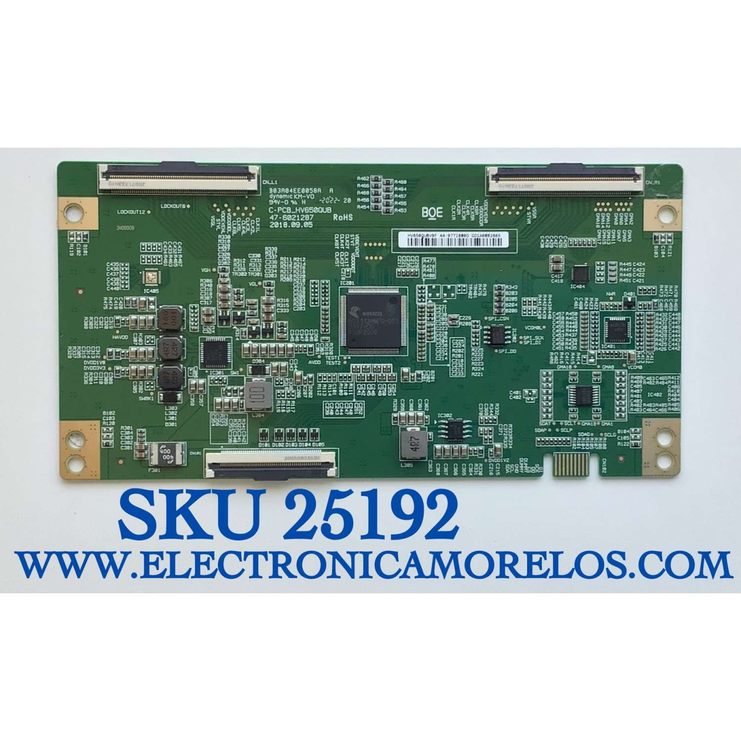 T-CON PARA TV PHILIPS 4K UHD (ANDROID) SMART TV / NUMERO DE PARTE 44-97716800 / 44-9771680O / C-PBC_HV650QUB / 47-6021287 / HV650QUBV9F / PANEL HV650QUB-N9E / MODELOS 65PFL5604/F7 A / 65PFL4864/F7 C