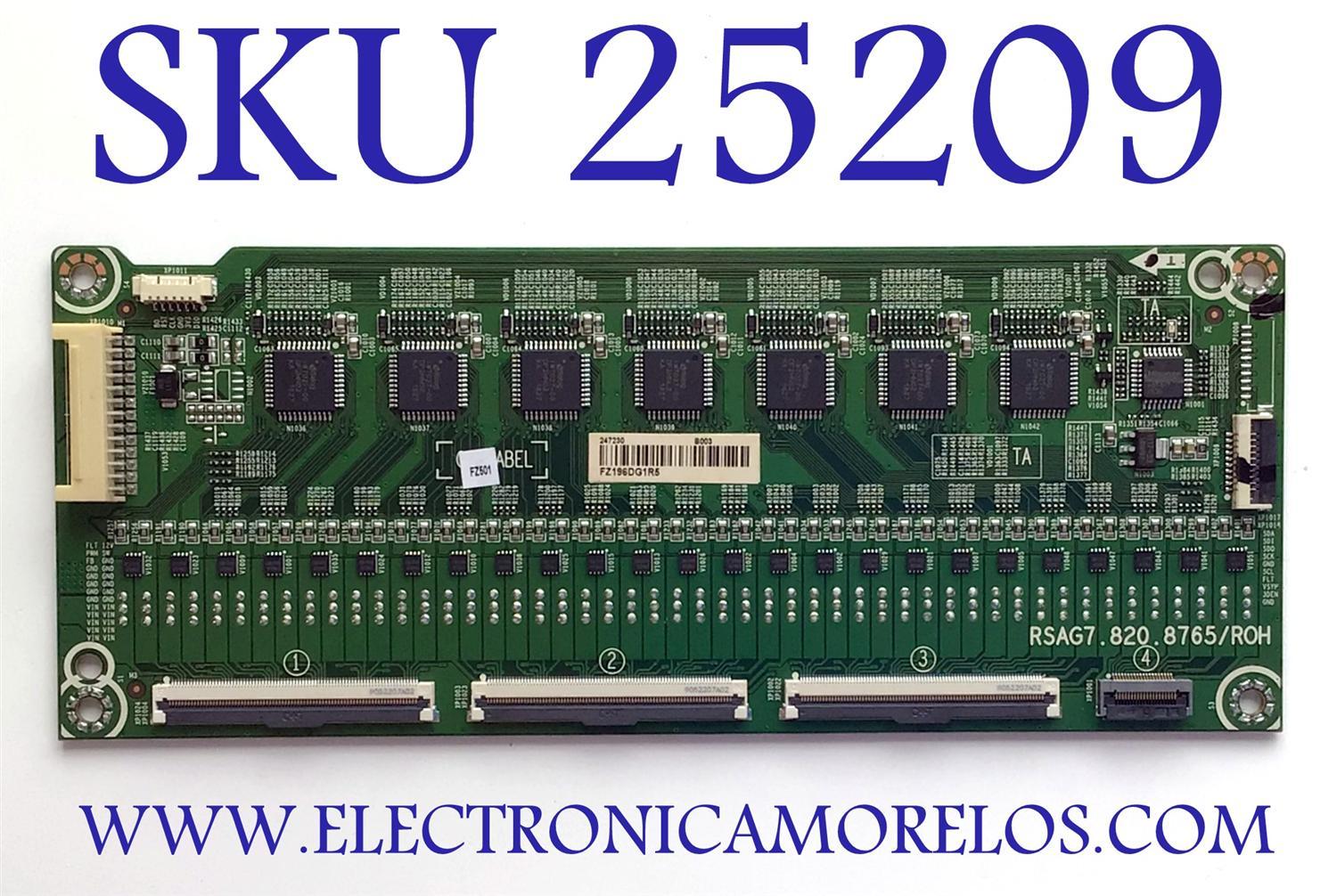 LED DRIVER PARA TV HISENSE NUMERO DE PARTE 247230 / RSAG7.820.8765/ROH / FZ196DG1R5 / MODELO 55H9F