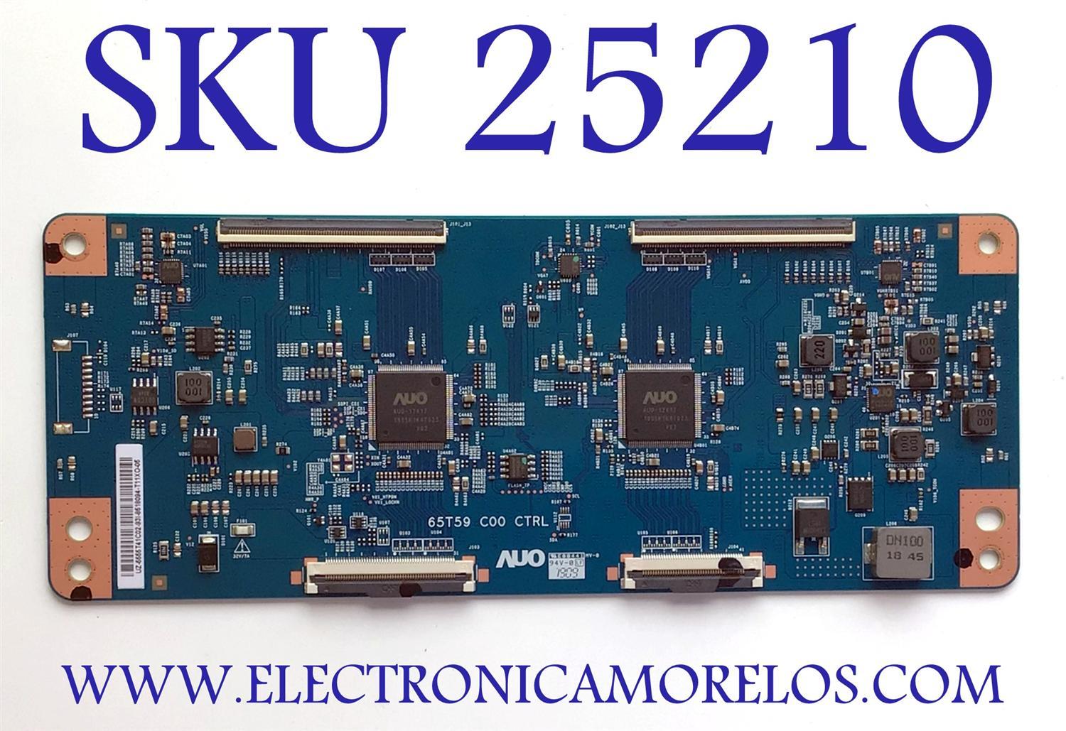 T-CON PARA TV HISENSE 4K ULED QUANTUM (ANDROID) SMART TV / NUMERO DE PARTE 55.55T41.C02 / 5555T41C02 / 65T59-C00 / 65T59 C00 CTRL / PANEL HD550X6U51/S0/FJ/GM/ROH / MODELOS 55H9G / 55H9F / 55H9G 55U6FUW