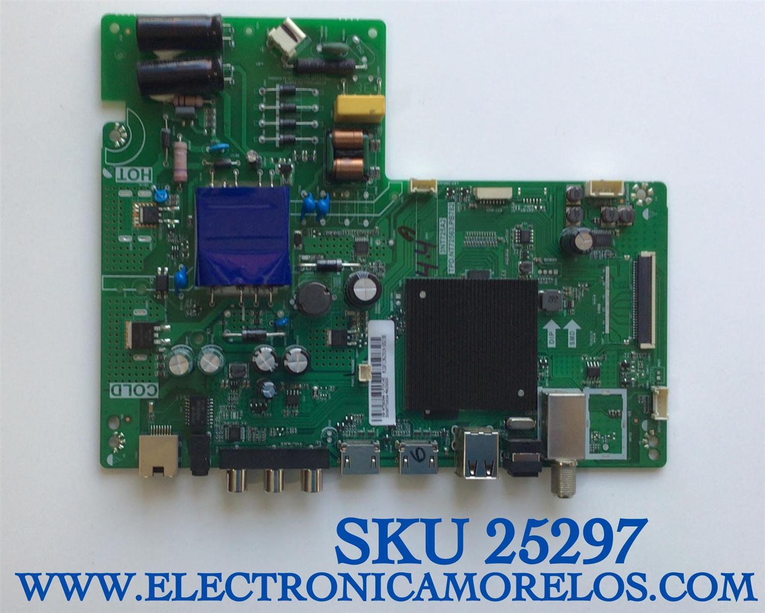 MAIN FUENTE PARA TV PANASONIC / SVSNT72A04-MA200CK / 3NT725A2 / TPD.NT72563.PB782 / V8-NT563NA-LF1V142 / MIDF136291A-00238 / MODELO 32'' / ESTA TARJETA ES CHINA Y ES UTILIZADA EN DIFERENTES MARCAS Y MODELOS / ENTRAR A DESCRIPCIÓN DEL PRODUCTO