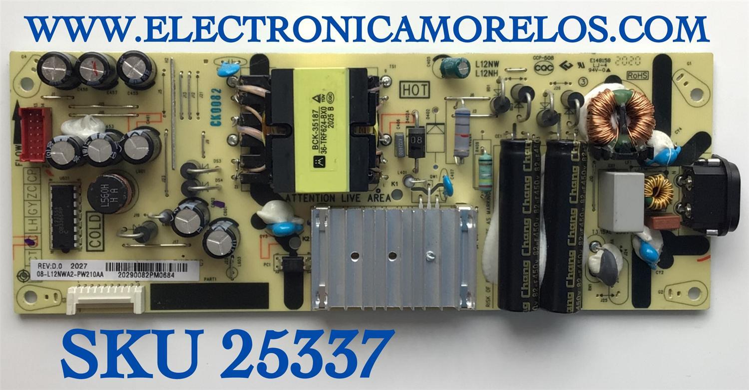 FUENTE DE PODER PARA TV TCL / NUMERO DE PARTE 08-L12NWA2-PW210AA / CCP-508 / L12NW / L12NH / 20244761PS / ESTA TARJETA ES CHINA Y ES UTILIZADA EN DIFERENTES MARCAS Y MODELOS / ENTRAR A DESCRIPCIÓN DEL PRODUCTO 