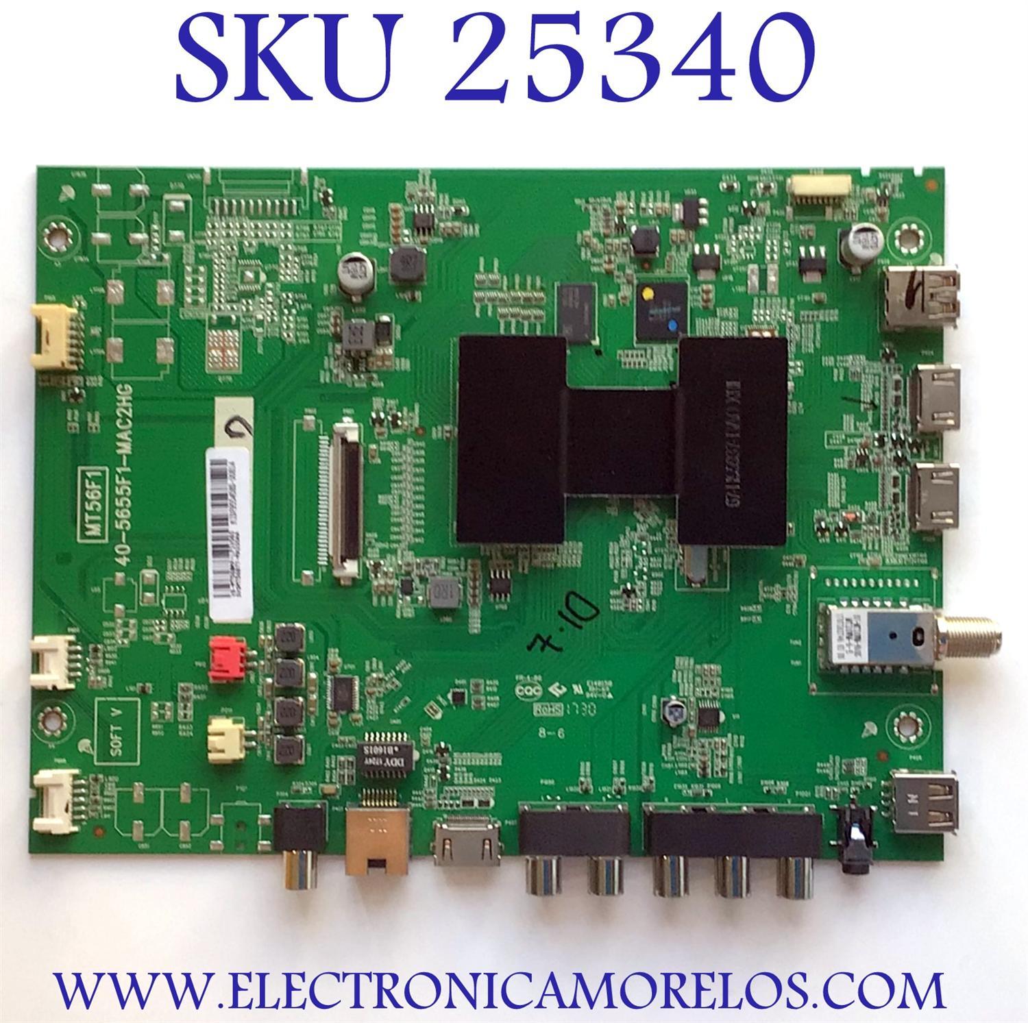 MAIN PARA TV PIONEER / SVSMT56B77-MA200AA / 40-5655F1-MAC2HG / V8-MT56BMP-LF1V061 / MIDF956164K-00004 / DISPLAY ST4851B01-2 / MODELO  PLE-49S07FHD