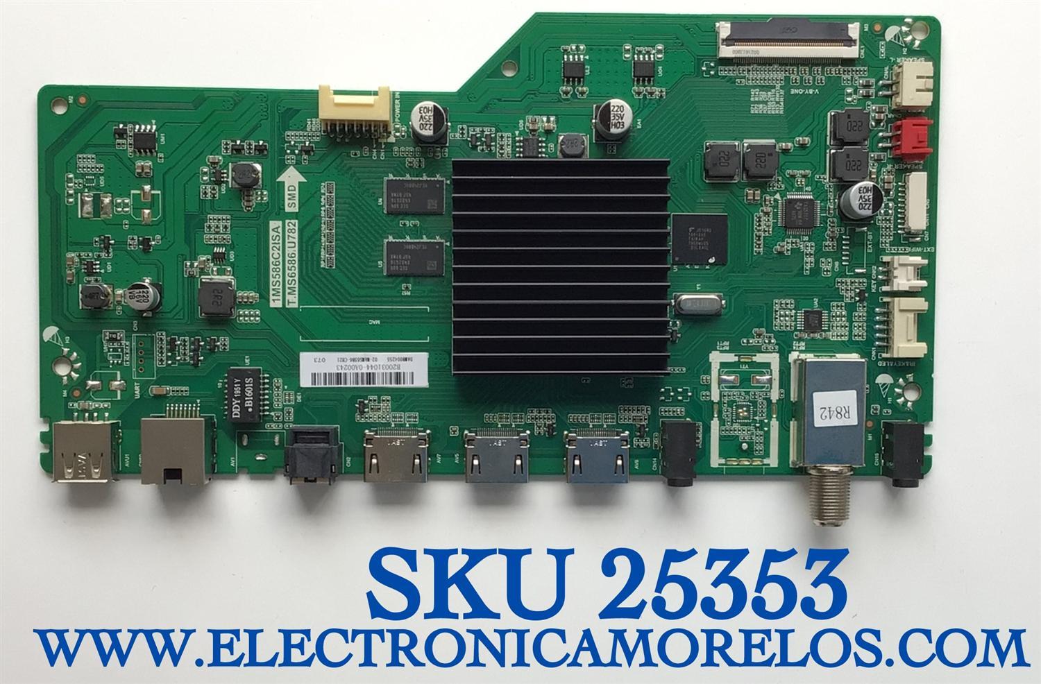 MAIN PARA TV PANASONIC 02-MAMS6586-CB21  / 1MS586C2ISA / T.MS6586.U782 / B20031044-0A00243 / DAM8001255/  ESTA TARJETA ES CHINA Y ES UTILIZADA EN DIFERENTES MARCAS Y MODELOS / ENTRAR A DESCRIPCIÓN DEL PRODUCTO 