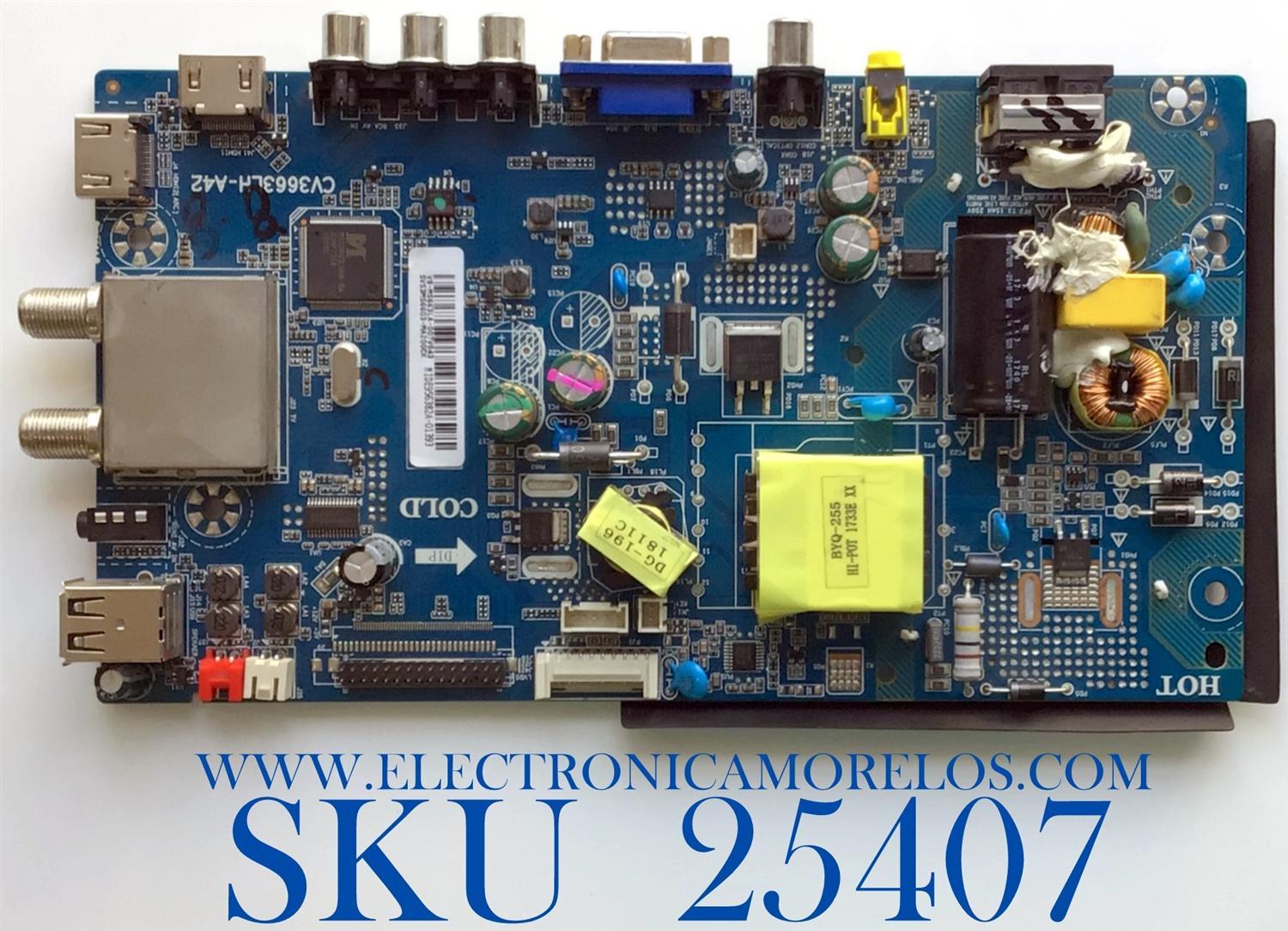 FUENTE PARA TV PANAVOX/ SVS53MS6603-MA200CK / CV3663LH-A42 / V8-MS663LA-D07V043 / MIDE956382A-01393 / ESTA TARJETA ES CHINA Y ES UTILIZADA EN DIFERENTES MARCAS Y MODELOS / ENTRAR A DESCRIPCIÓN DEL PRODUCTO 