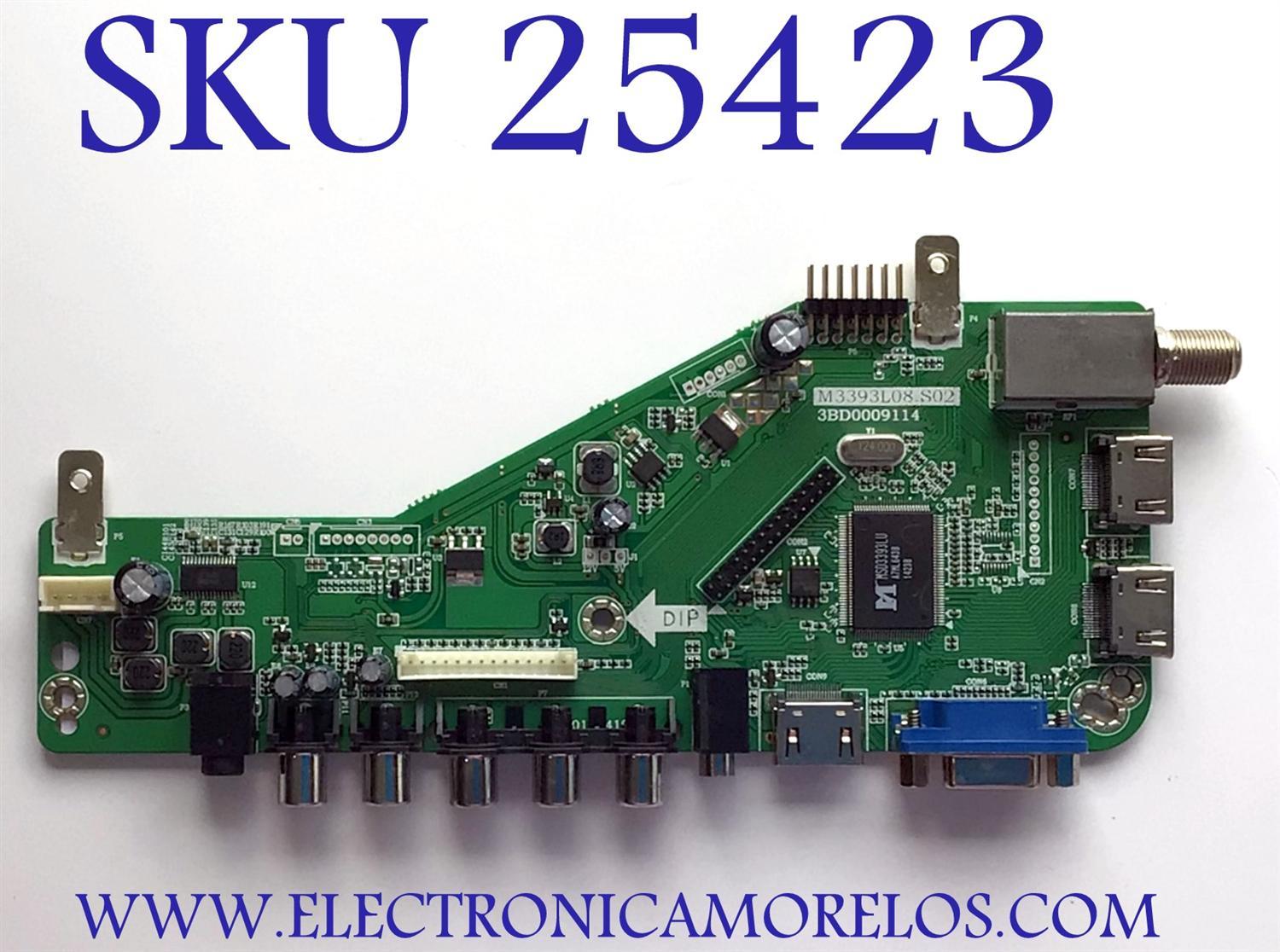 MAIN PARA TV PROSCAN NUMERO DE PARTE T201407056 / M3393L08.S02 / 3BD0009114 / 7C6C 20140731095109 / PANEL CN55CM823 / MODELO PLED5529A-C A1407