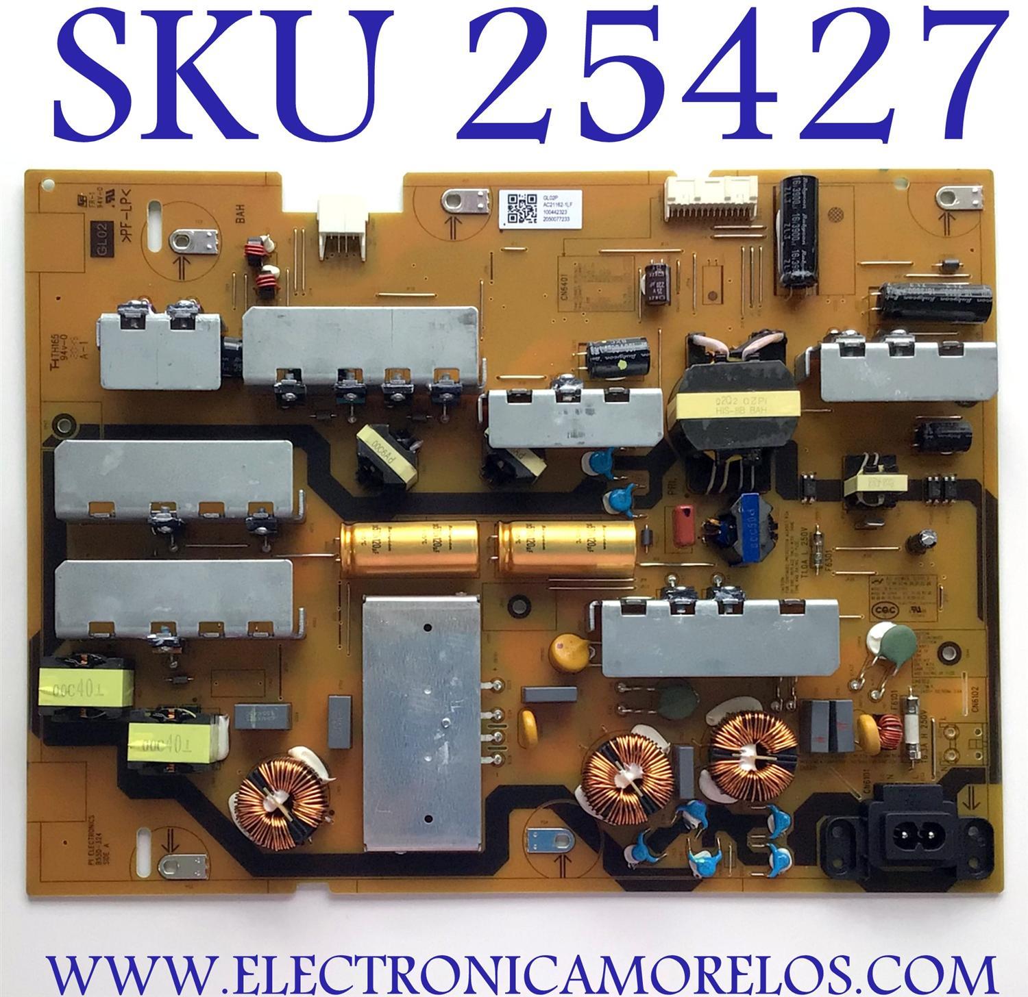 FUENTE DE PODER PARA TV SONY BRAVIA / NUMERO DE PARTE 100442323 / GL02P / AC21162-1LF / 2050077233 / 1-004-423-23 / PANEL YSAF065CNO01 / DISPLAY HV650QUB-N9L / MODELO XBR-65X81CH / XBR65X81CH