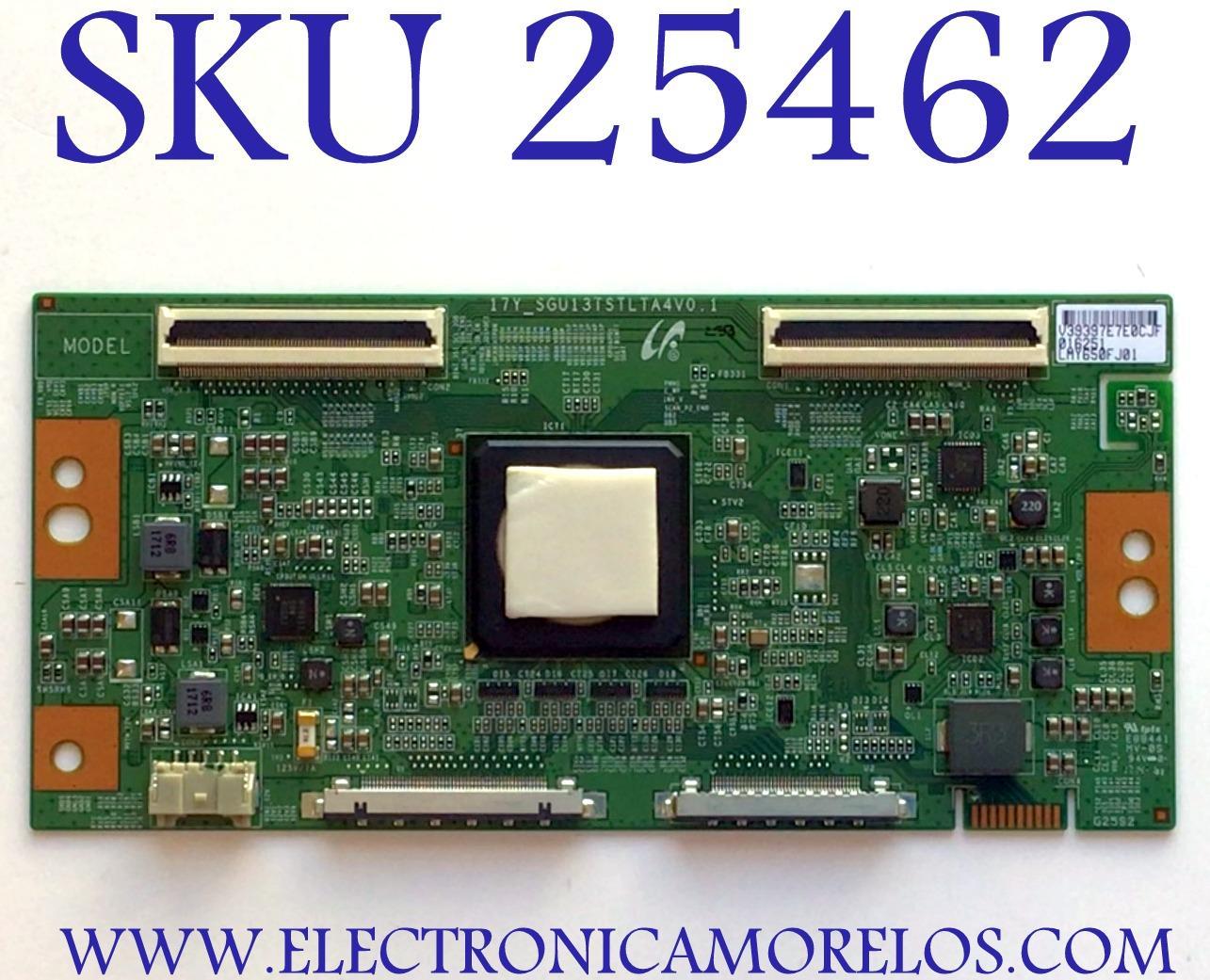 T-CON PARA TV SONY / NUMERO DE PARTE 1-897-095-11 / LJ94-39397E / 17Y_SGU13TSTLTA4V0.1 / 39397E / PANEL YD7S650DTD01 / MODELO XBR-65X930E / XBR65X930E 