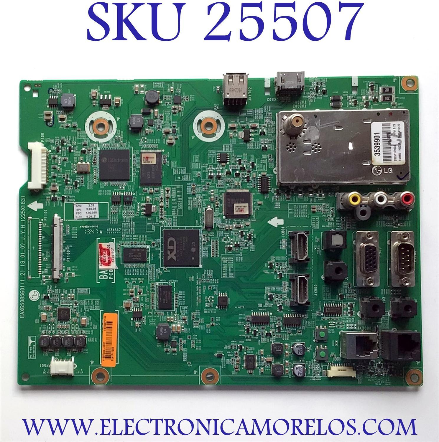 MAIN PARA TV LG / NUMERO DE PARTE EBT62371104 / EAX65085601 / EBR76663501 / EAX65085601(1.2) / PANEL LC420DUE (SF)(R1) / MODELO 42LP645H-UH / 42LP645H-UH BUSYLJR / 42LP645H-UH.BUSYLJR