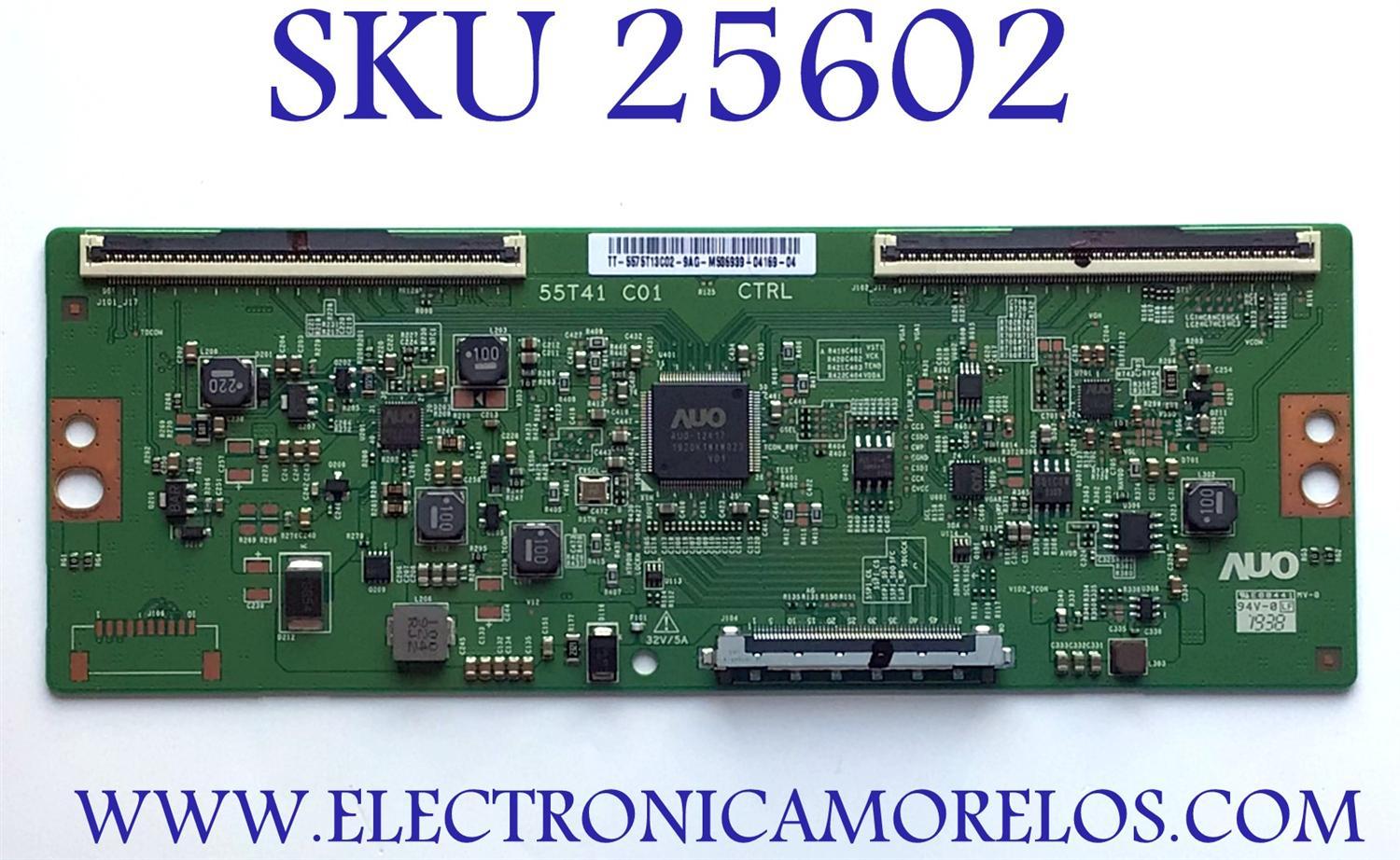 T-CON PARA TV SCEPTRE NUMERO DE PARTE 5575T13C02 / 55T41 C01 / TT-5575T13C02-9AG-M536939-04169-04 / PANEL DCT750QVN04.6 / MODELO N75