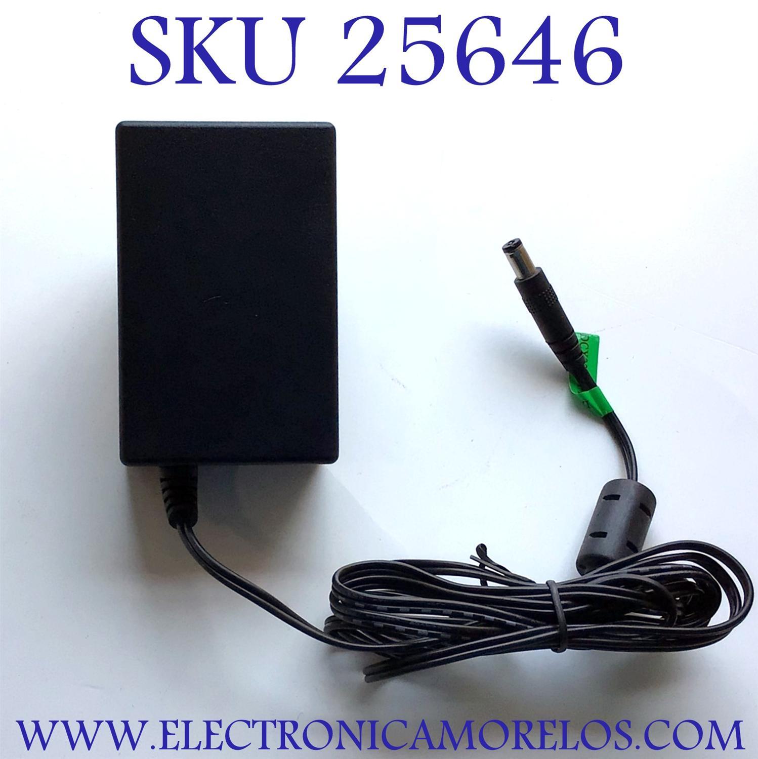 ADAPTADOR ROHS NUMERO DE PARTE PS-2.1-12-267WC / INPUT: 100-120V ~ 50/60HZ 0.8A / 12V 2.67A / E346980 / EPS-26 / MODELO PS-2.1-12-267WC