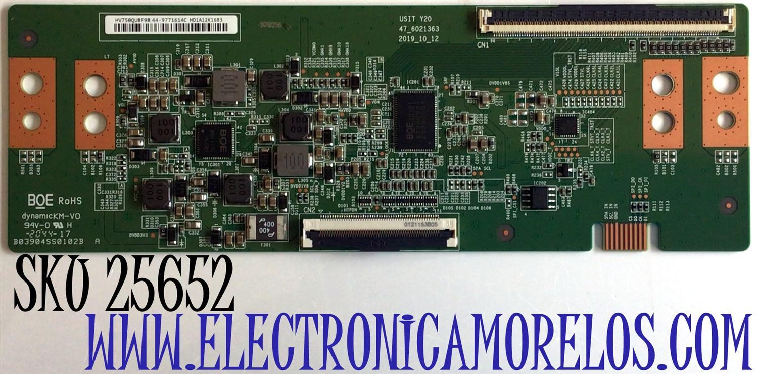 T-CON ORIGINAL PARA TV PHILIPS / NUMERO DE PARTE 44-9771614C / HV750QUBF9B / HD1A12K1683 / B03904SS0102B / 47_6021363 / PANEL BOEI750WQ1-F9B / DIPLAY HV750QUB-F9B / MODELO 75PFL5604/F7 A / 75PUL7552/F7