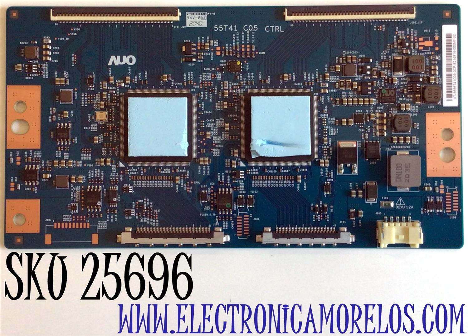 T-CON PARA TV SONY / NUMERO DE PARTE 5555T41C09 / 55T41 C05 CTRL / 55.55T41.C09 / PANEL YDAF055DNU01 / MODELO XBR-55X950H / XBR55X950H