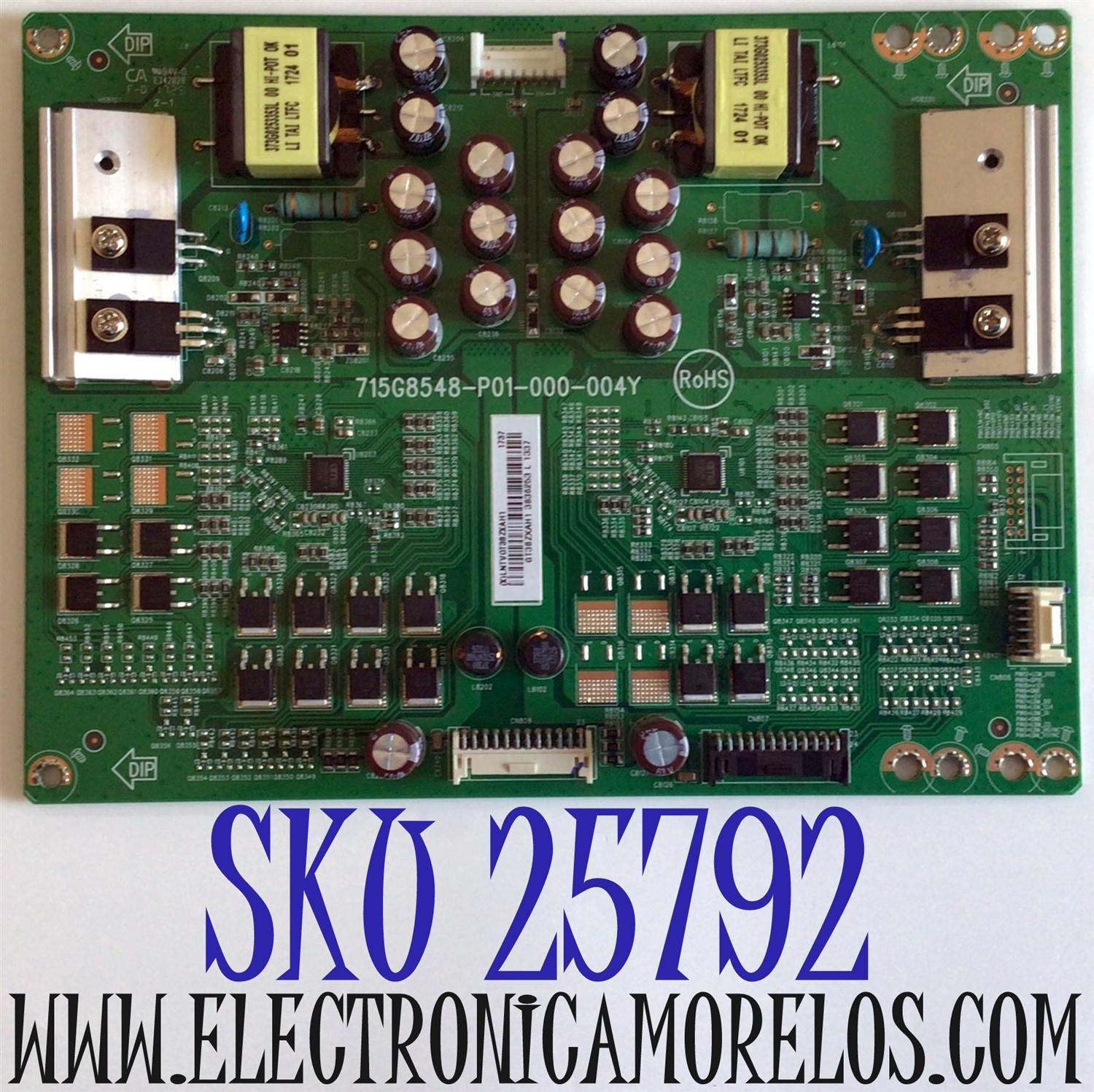 LED DRIVER PARA TV VIZIO 4K UHD HDR SMART TV / NUMERO DE PARTE LNTVGT38ZXAH1 / 715G8548-P01-000-004Y / GT38ZXAH1 / E342828 / PANEL S750QF57 V0 / MODELOS V755-J04 / V755-J04 LBNFE5 / V755-J04 LBNFE5KX / M75-E1 / M75-E1 LTMAEM / M75-E1 LTMAEMMU