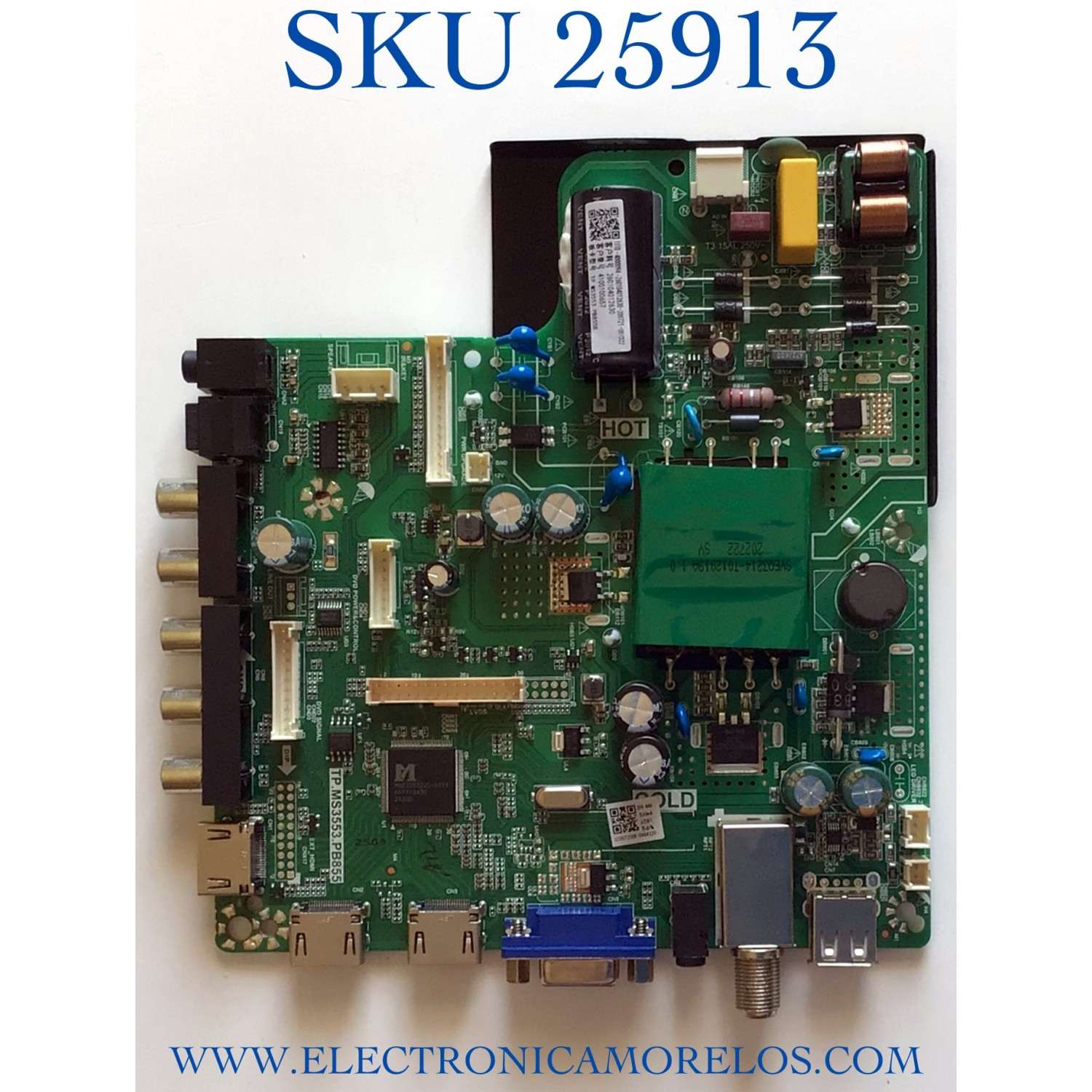 MAIN FUENTE PARA TV WESTINGHOUSE NUMERO DE PARTE 260104012630 / TP.MS3553.PB855 / 4100100657 / U20072509-0A04320 / PANEL JLTB315A072J5L819HK03332 / MODELO WD32HKB1001