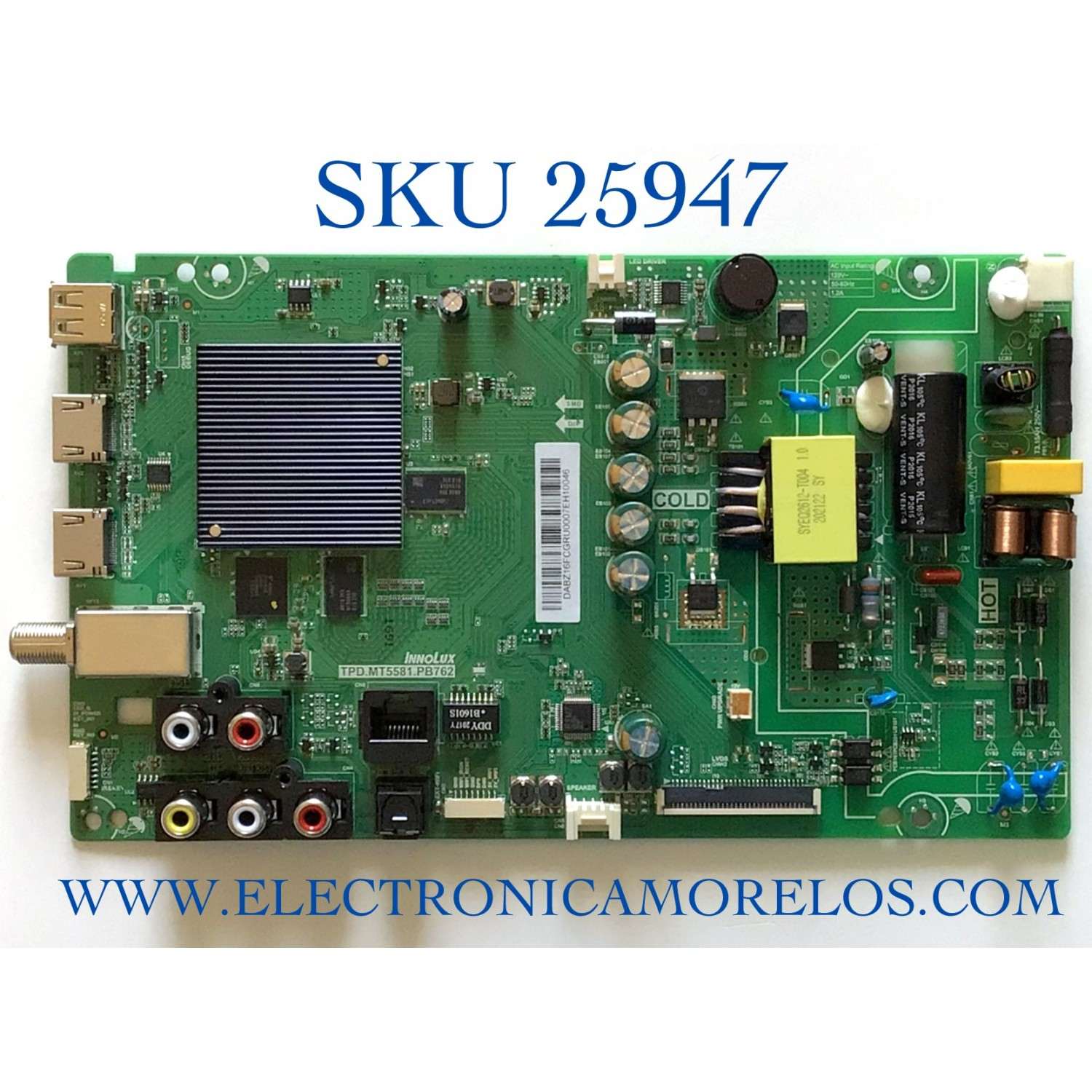 MAIN FUENTE (COMBO) PARA TV VIZIO / NUMERO DE PARTE TPD.MT5581.PB762 / PANEL V320BJ8-D03 REV.C1 / MODELOS D32H-G9 / D32H-G9 LINIXZ / D32H-G9 LINIXZSW / D32H-G9 LINIXZVW / D32H-G9 LINIXZLV