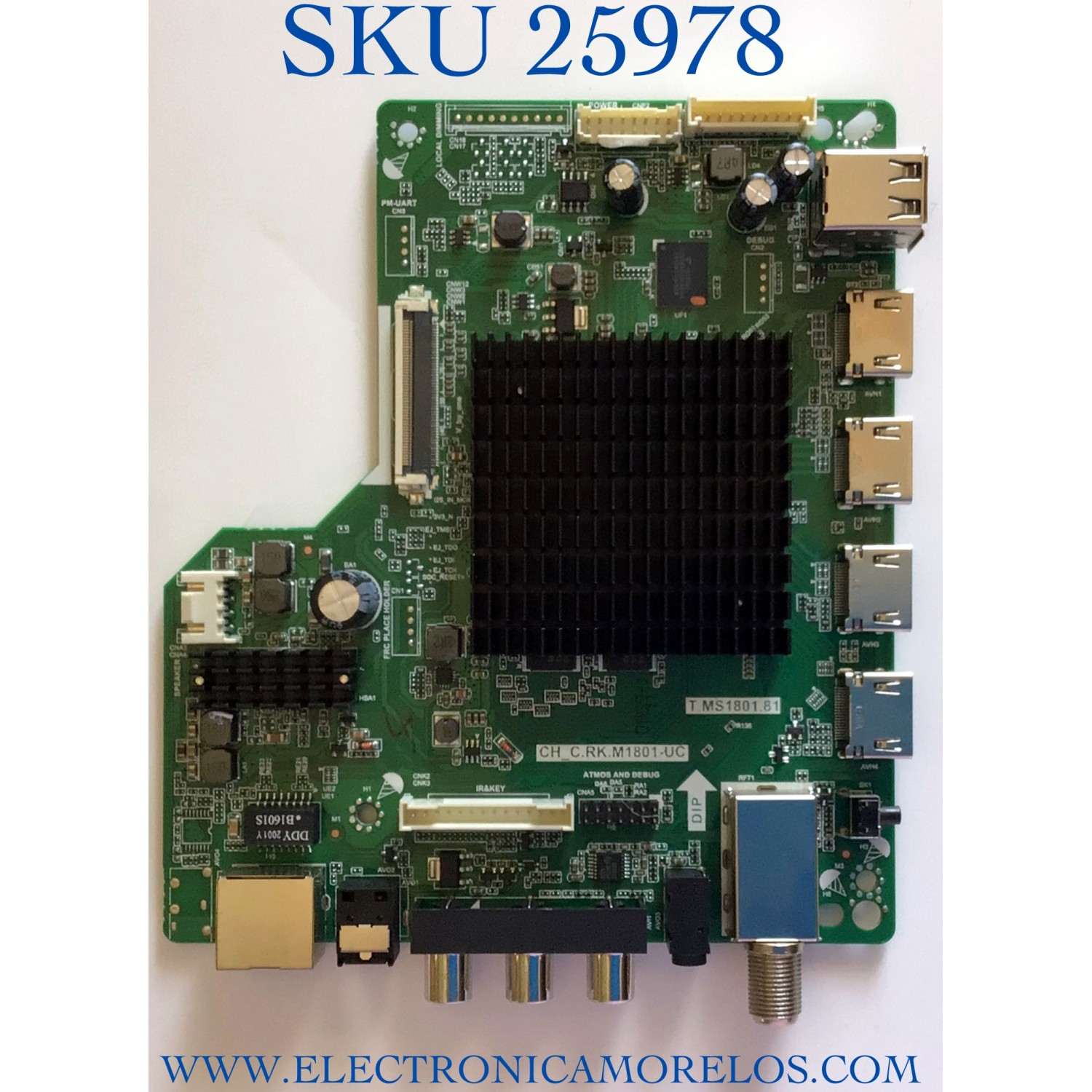 MAIN PARA TV WESTINGHOUSE·ROKU TV 4K UHD HDR SMART TV / NUMERO DE PARTE U20030909 / T.MS1801.81 / CH_C.RK.M1801-UC / E203640 / C.RK.M1801-UC / 2605K52B0 / PANEL C500Y20-5C / MODELO WR50UX4019