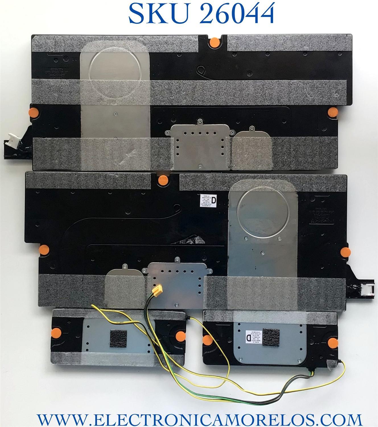 KIT DE BOCINAS PARA TV SAMSUNG NUMERO DE PARTE BN96-53041D / BN96-53041F / BN63-19468X001 / BN63-19466X001 / 65Q85A / Q90A / PANEL CY-TA065FLHV1H / MODELO QN65QN90AAFXZA CA01 / QN65QN90AAFXZA