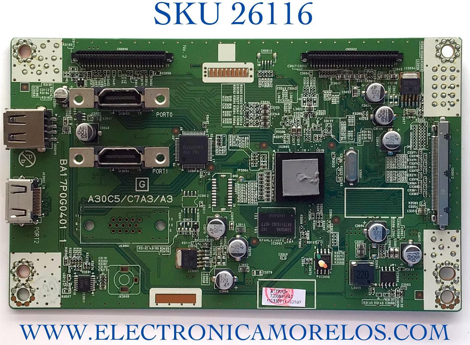 MAIN PARA TV SYLVANIA NUMERO DE PARTE A17P2UH / BA17P0G0401 1 / PANEL LTA400HM09 / MODELO LC401SS2