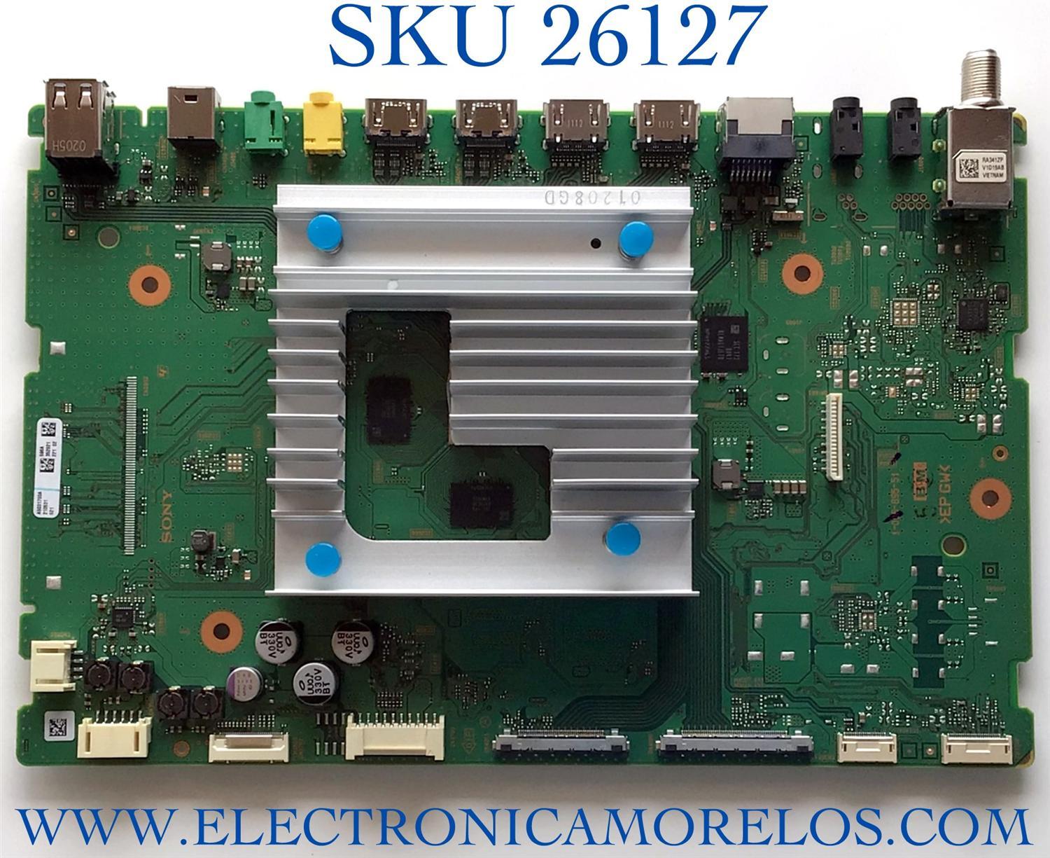 MAIN PARA TV SONY BRAVIA 4K·UHD·HDR ((GOOGLE TV)) / NUMERO DE PARTE A5031793A 596 / 1-006-895-51 / 100689551 / A-5031-793-A 596 / PANEL YDBO085DNU11 / DISPLAY T850QVN03.G / MODELO KD-85X91CJ / KD85X91CJ