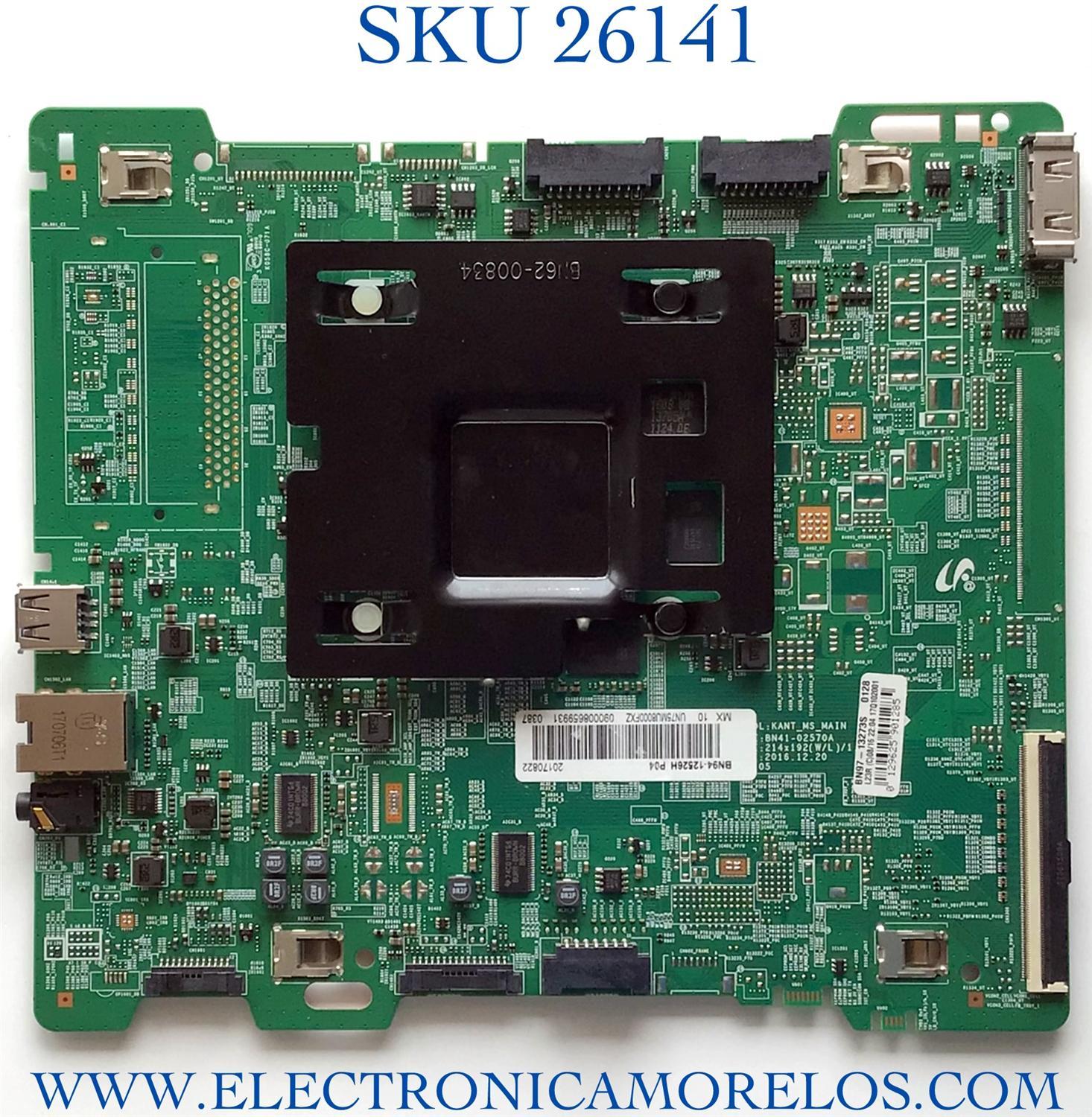 MAIN PARA TV SAMSUNG NUMERO DE PARTE BN94-12526H / BN41-13273S / BN97-13273S / PANEL CY-KM075FLNV7H / MODELOS UN75MU8000FXZA DD04 / UN75MU8000FXZA / UN75MU8000F