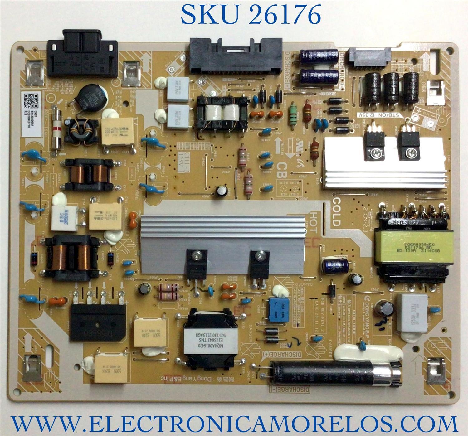 FUENTE DE PODER PARA TV SAMSUNG QLED 4K UHD SMART TV / NUMERO DE PARTE BN44-01099A / L43E7_ADY / BN4401099A / PANEL CY-QA043HGAV1H / MODELO QN43Q60 / QN43Q60AAFXZA / QN43Q60AAFXZA AA01