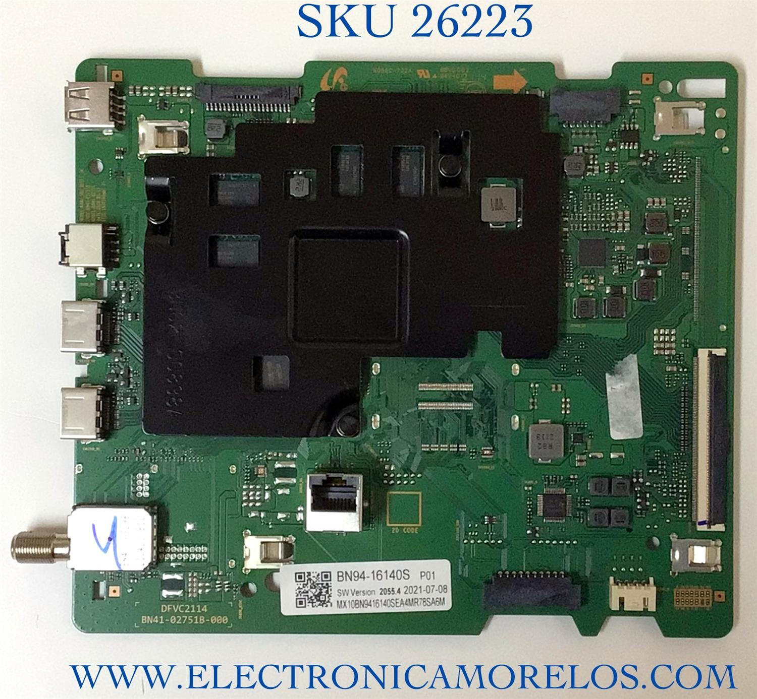 MAIN PARA TV SAMSUNG 4K·UHD·HDR / NUMERO DE PARTE BN94-16140S /  02751B / BN97-17445D / BN9416140S / PANEL CY-BT060HGSV1H / MODELOS UN60TU700D / UN60TU700DFXZA UA01 / UN60TU7000 / UN60TU7000FXZA UA01