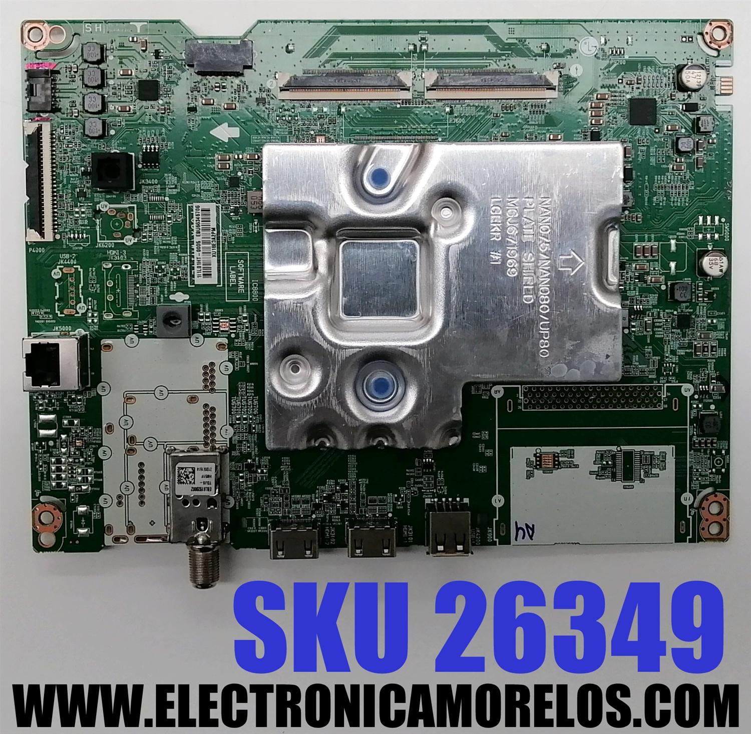 MAIN PARA TV LG 4K·UHD·HDR ((SMART TV)) / NUMERO DE PARTE EBU66346706 / EAX69487906 / 66346706 / EAX69487906(1.0) / PANEL NC500TQG-VXKH3 / MODELO 50UP7670PUC / 50UP7670PUC.BUSJLJM