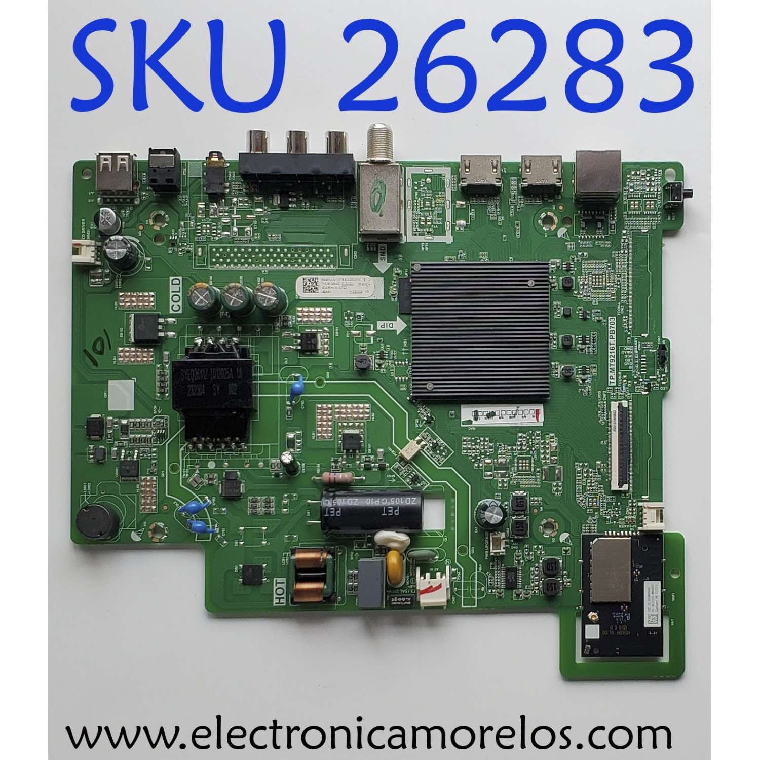 MAIN FUENTE ((COMBO)) PARA TV HISENSE 4K·UHD·HDR / NUMERO DE PARTE 354483 / TP.MT9216T.PB703 / 354530 / 45A35HUA / DISPLAY V400HJ9-PE1 REV.C4 / MODELO 40A4K