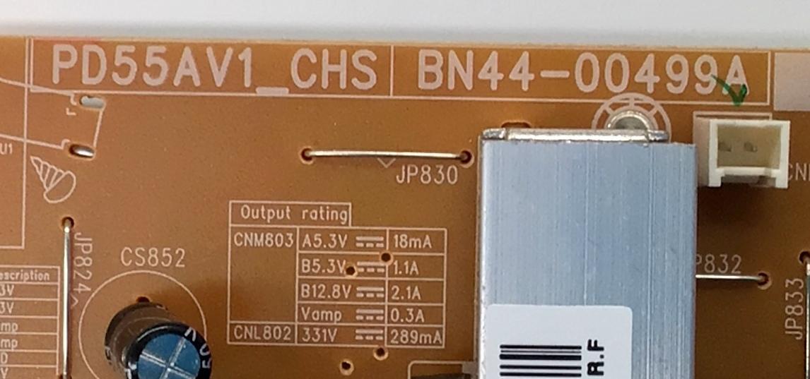 FUENTE DE PODER PARA TV SAMSUNG / NUMERO DE PARTE BN4400499A / PD55AV1_CHS / BN44-00499A / PANEL DE500BGA-V1 / CY-DE500CGMV1H / MODELOS UE50EH / UN50EH / UA50EH UA55EH / UN55EH / UN55EH6000FXZA AH01 / UN55EH6000FXZA CH01 / MAS MODELOS EN DESCRIPCIÓN - Imagen 3