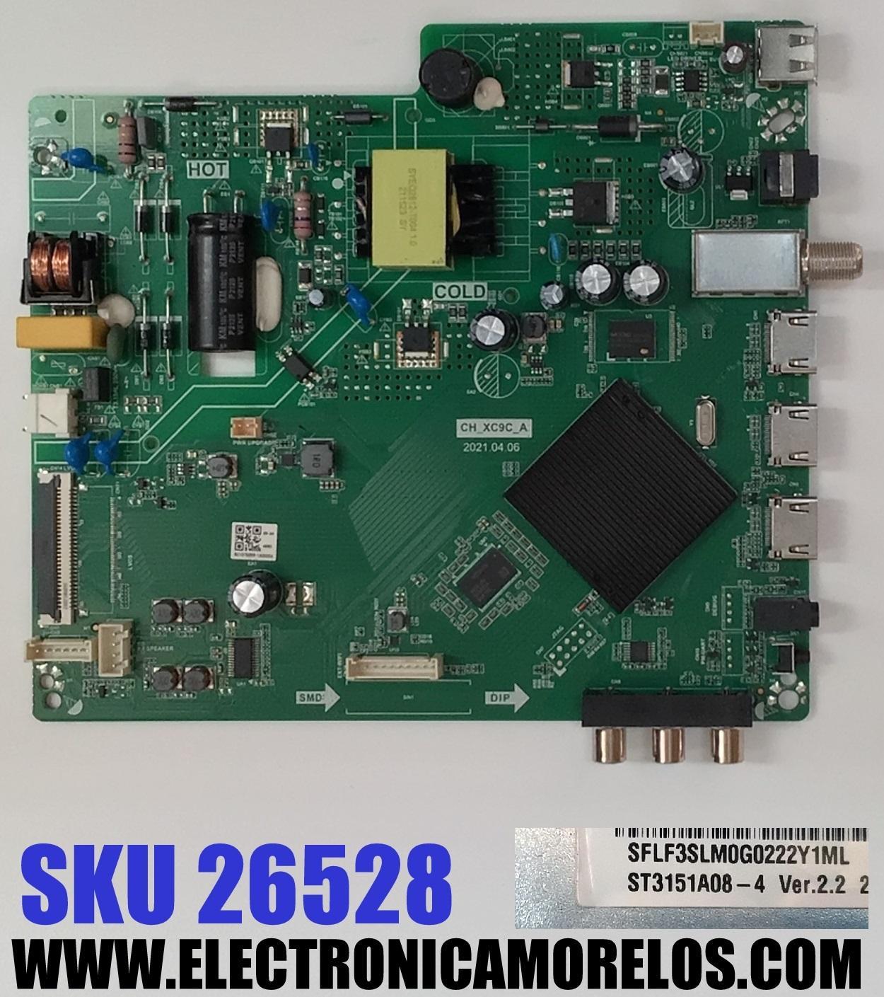 MAIN FUENTE ((COMBO)) PARA TV WESTINGHOUSE HD ((ROKU TV)) / NUMERO DE PARTE B21075059 / CH_XC9C_A / TPD.MS1603.PB751 / 2605Q47A0 / PANEL C320Y20-G5 / DISPLAY ST3151A08-4 VER.2.2 / MODELO WR32HX2019 - Imagen 1