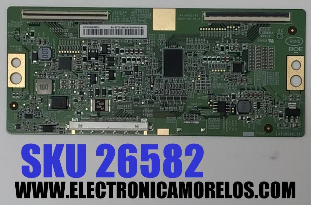 T-CON PARA TV SONY / NUMERO DE PARTE 44-97721980 / 44-9772198O / 47-6021751 / L433059A_11 / 44-97721980A / PANEL BOEI550WQ1 / DISPLAY HV550QUB-F1L / MODELO KD-55X77CL / KD55X77CL