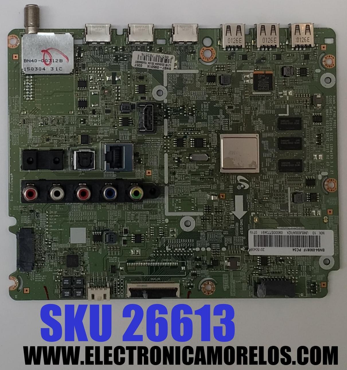 MAIN PARA TV SAMSUNG / NUMERO DE PARTE BN94-09061F / BN41-02353B / BN97-09531X / BN9409061F / MODELO UN65J6300 / UN65J6300AFXZA AH01
