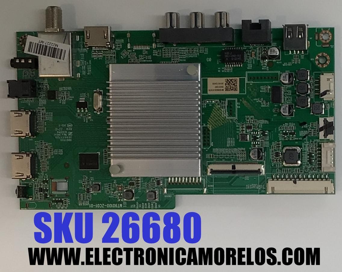 MAIN PARA TV ONN 4K UHD HDR ROKU TV / NUMERO DE PARTE 515C90100M16 / MT90100-ZC01-01 / 2E05777D0 / KB6160A / 20221207 / 2010112416 / M16/9624-01076 / M22227-MT / DISPLAY JR645R3HA7L / MODELO 100012587 65 PULGADAS