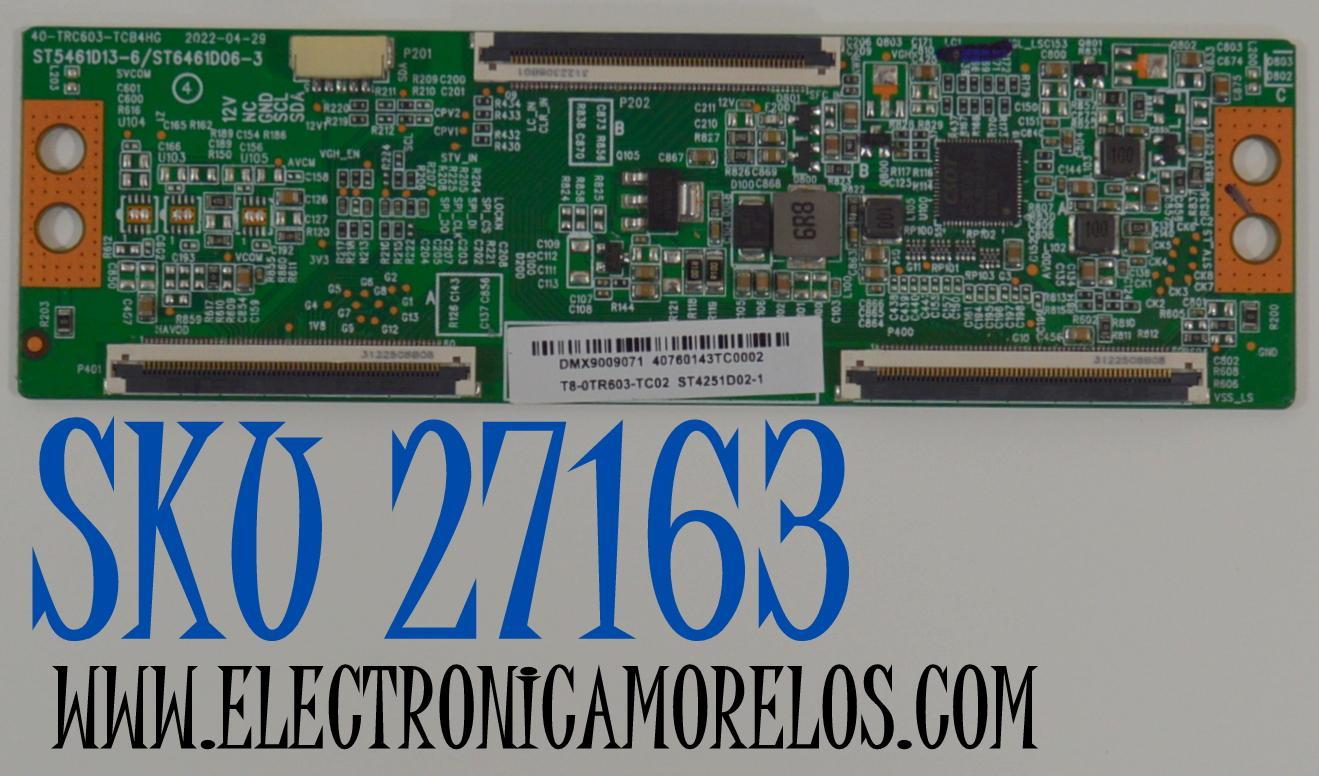 T-CON ORIGINAL NUEVA PARA TV / NUMERO DE PARTE T8-0TR603-TC02 / 40-TRC603-TCB4HG / ST4251D02-1 / ST5461D13-6/ST6461D06-3 / ST5461D13-6 / ST6461D06-3 / DMX9009071 / 40760143TC0002 / MODELO 43''
