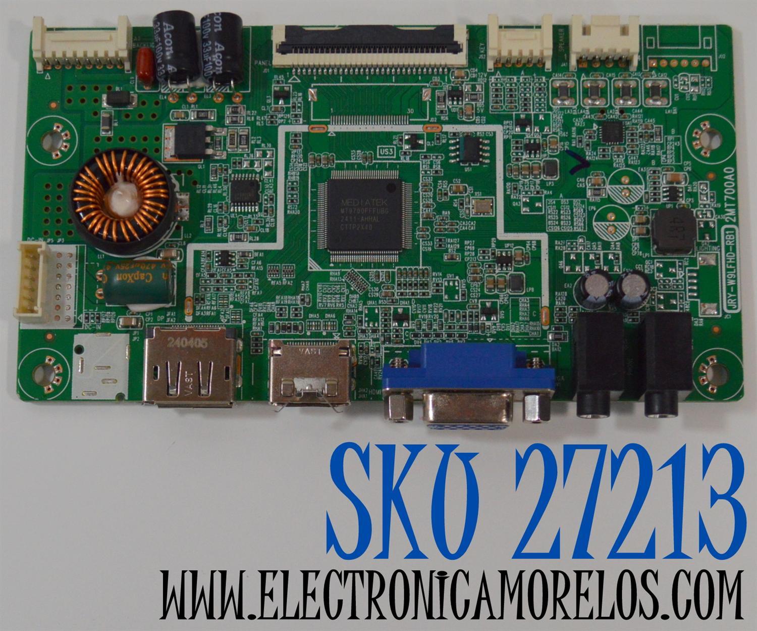 MAIN ORIGINAL NUEVA PARA MONITOR / NUMERO DE PARTE JRYBK64C-AB5VAAGWA / JRY-W9LFHD-RB1 / 2MT7000A0 / 02-2MT700A27-R03M / V8-MJ970AC-110V002 / JA246T50903200102 / 115752188 / JRYBK64C-AB5VAAGWA(440MA) / 421B-CT242255 / CQC20134240101 / E168066